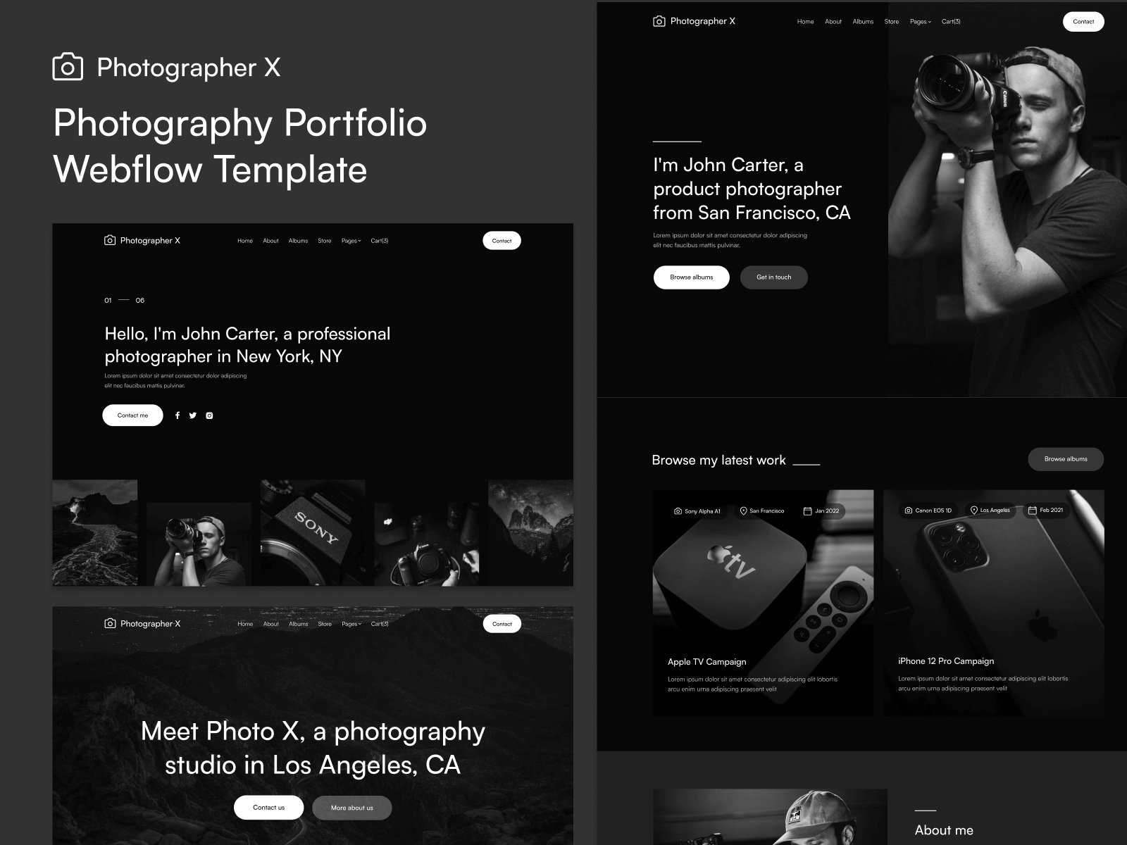 Photography Webflow Website Template