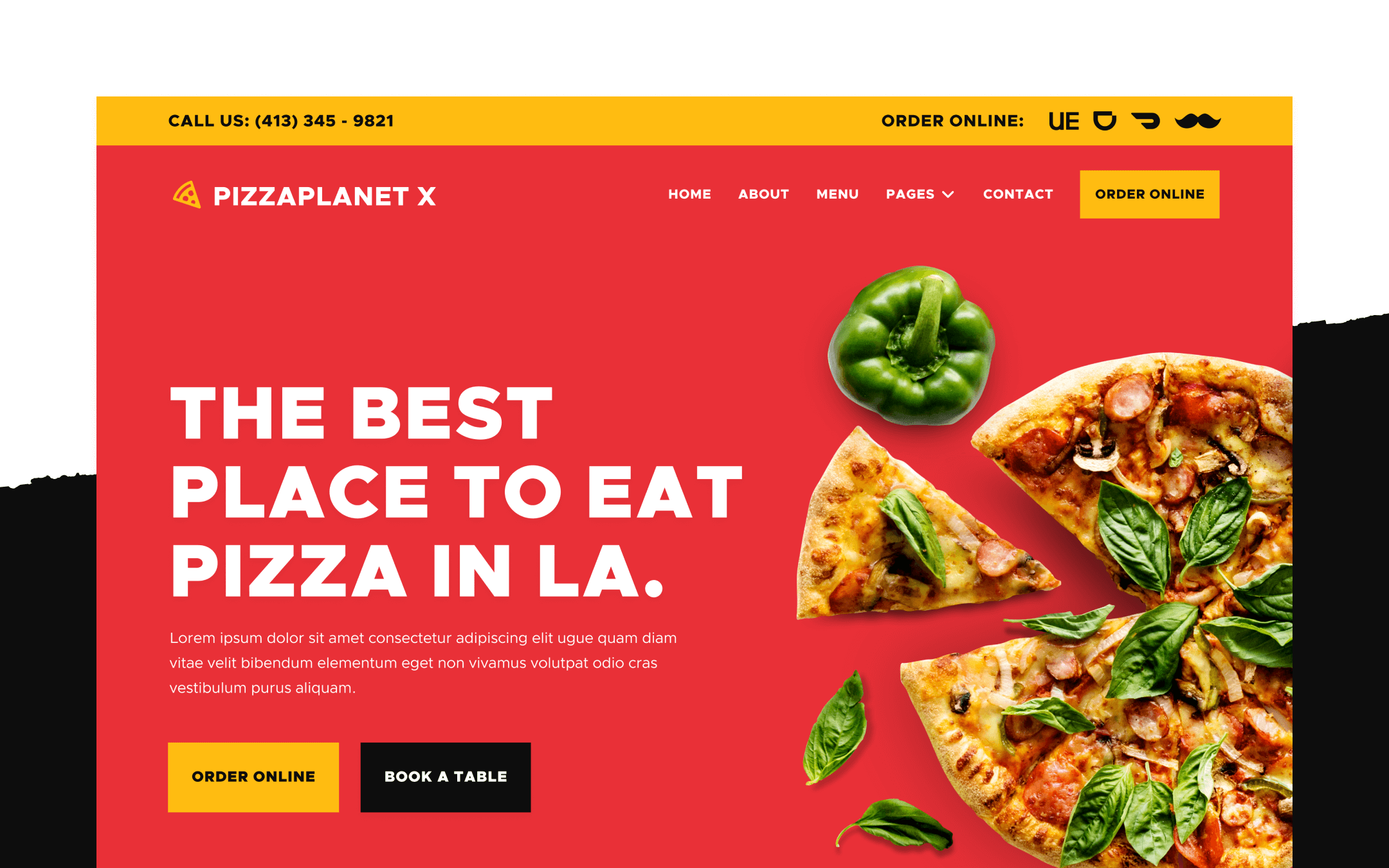 Pizza Restaurant Webflow Template