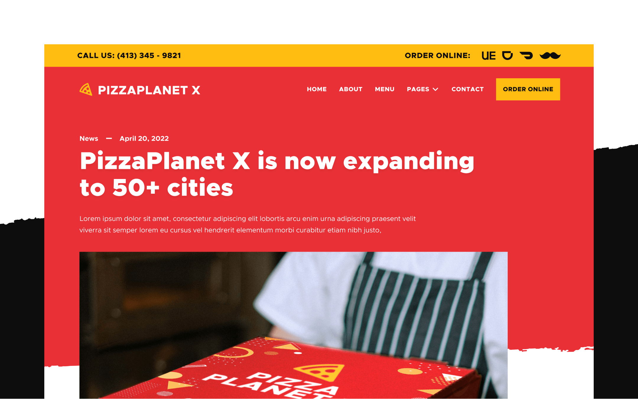 Pizzaplanet X Webflow Template