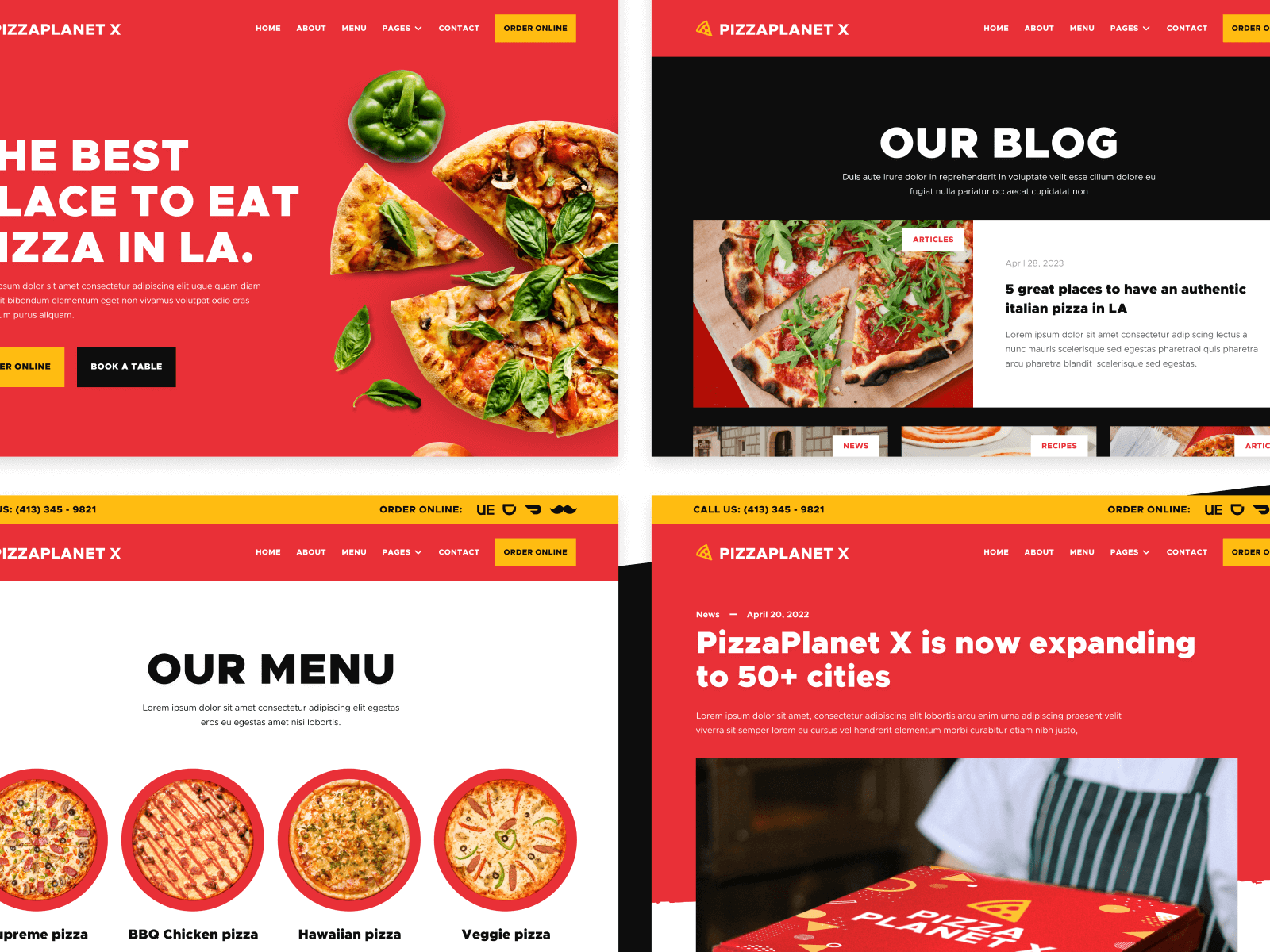 Fast Food Restaurant Webflow Template