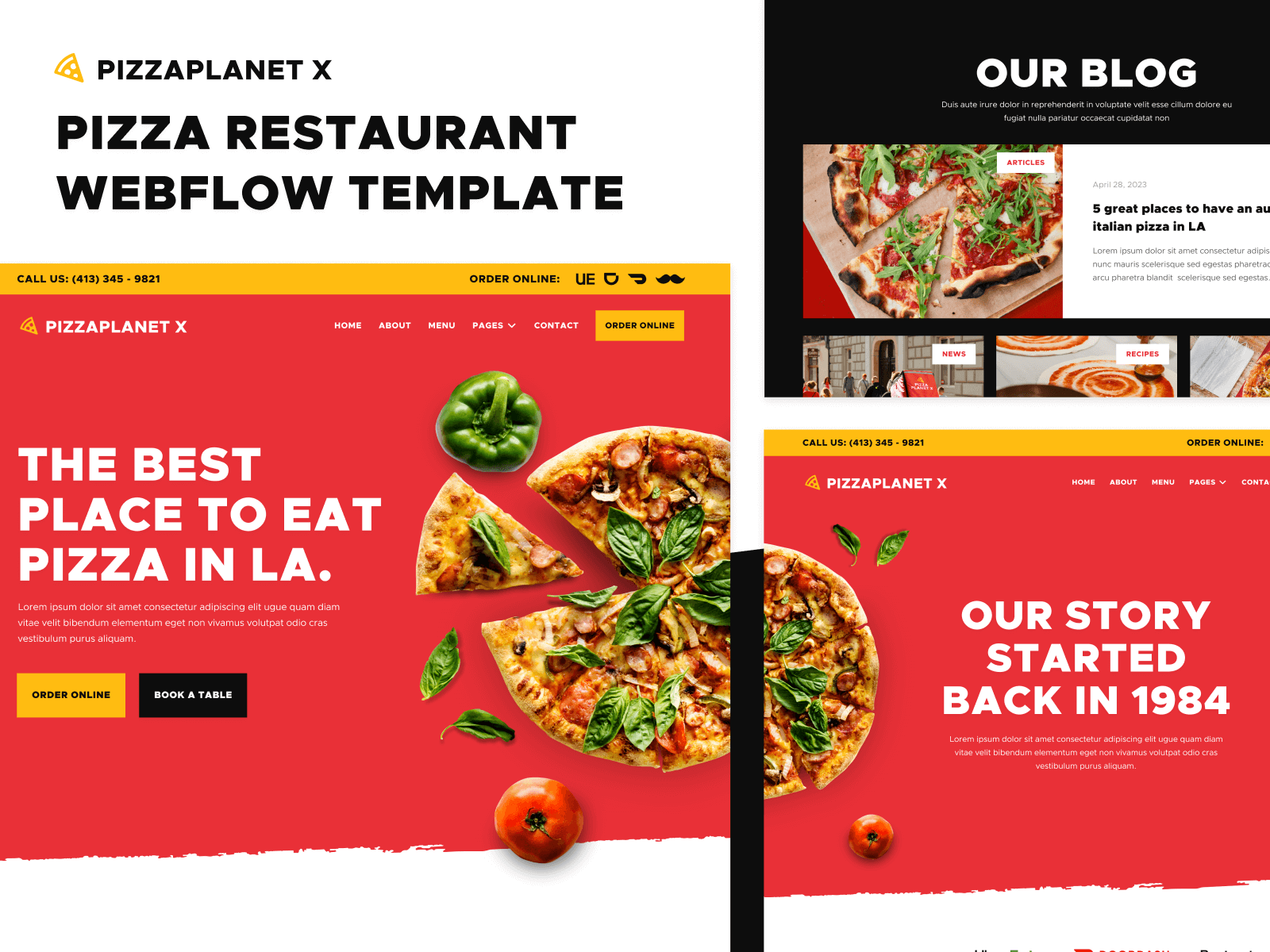 Pizza Webflow Template