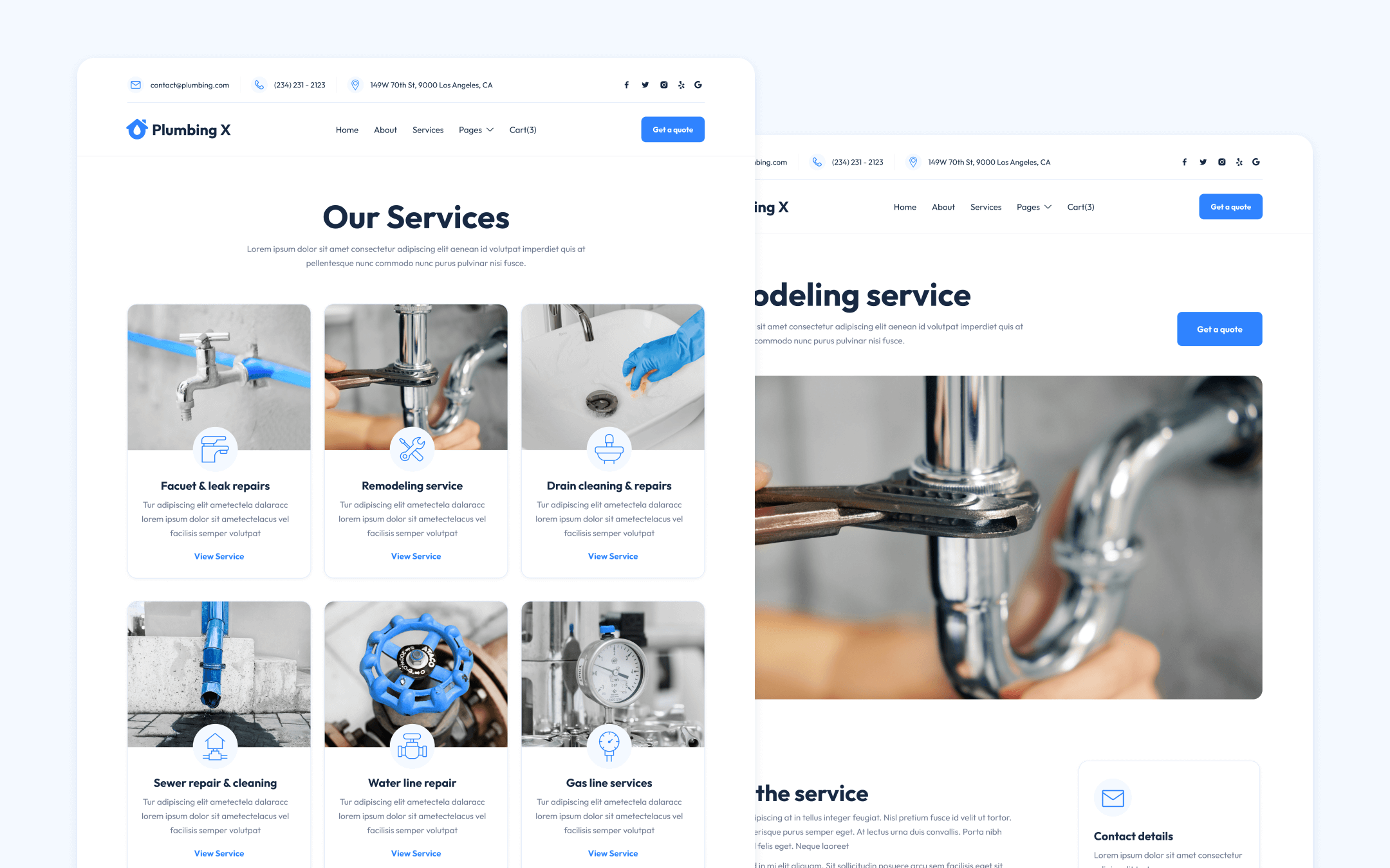 Plumbing X Webflow Template