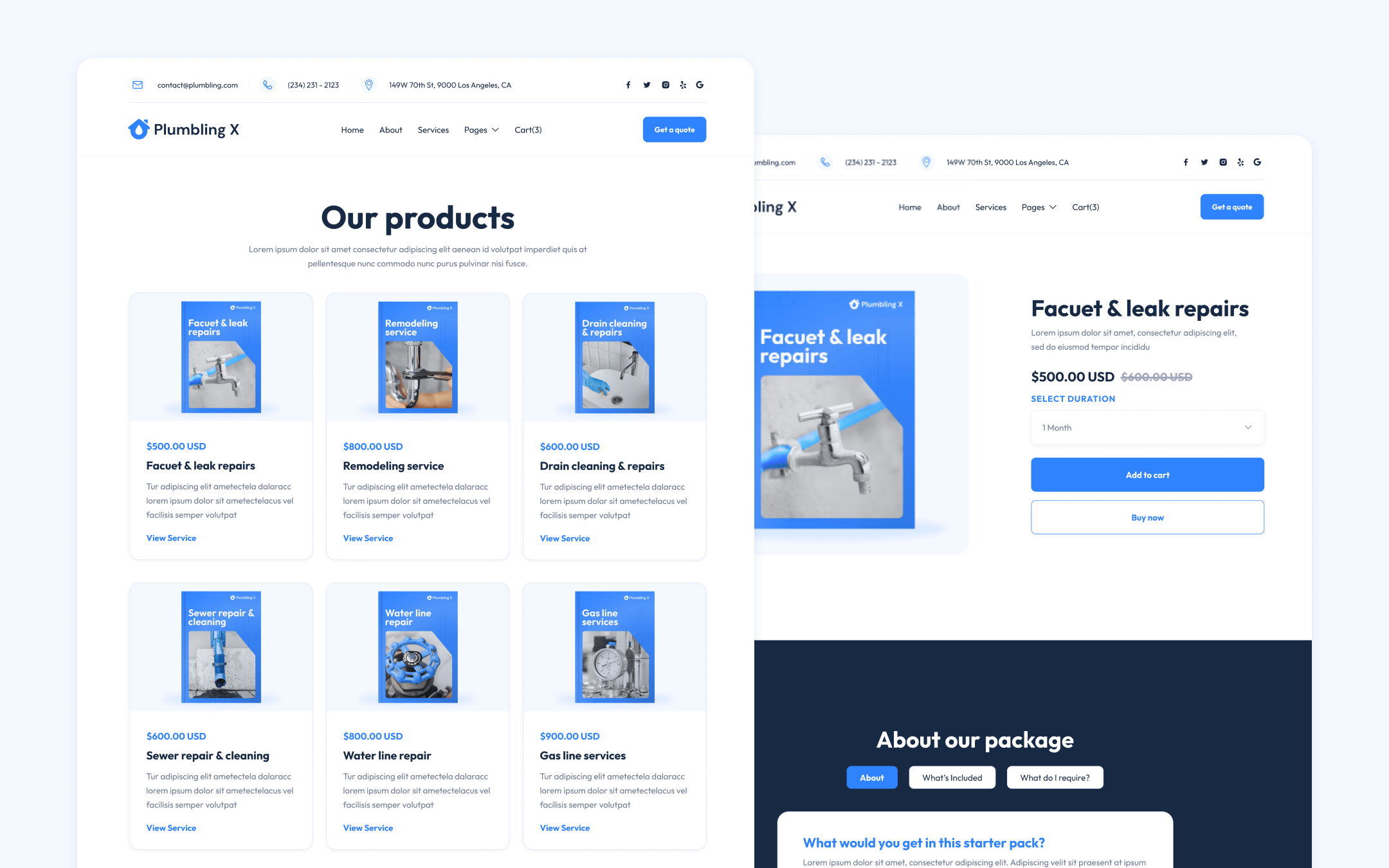Plumbing X Webflow Template