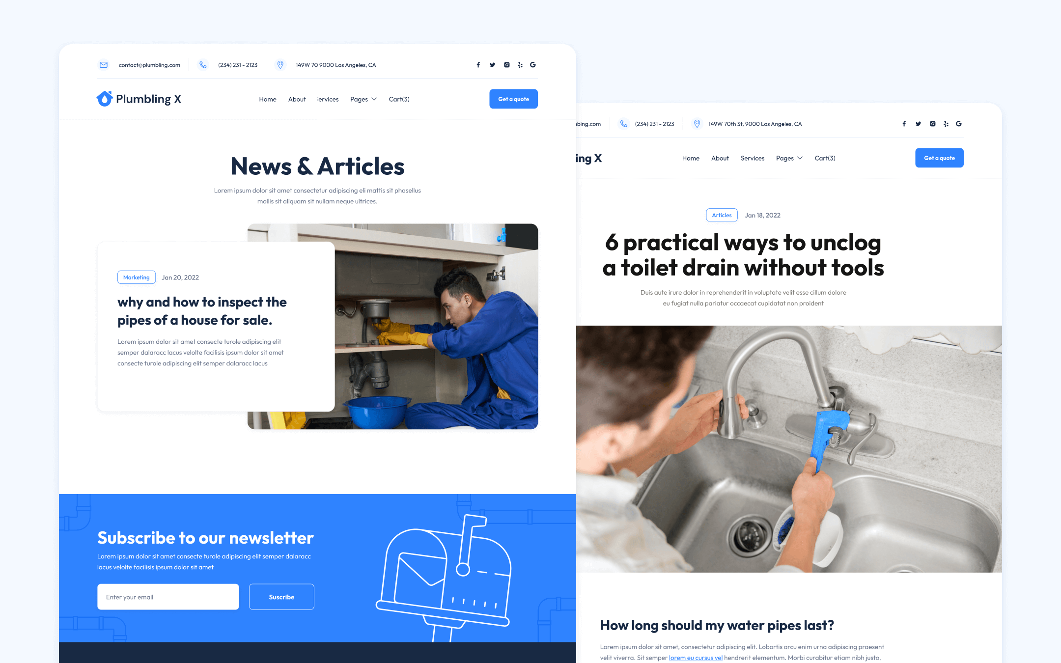 Plumbing X Webflow Template