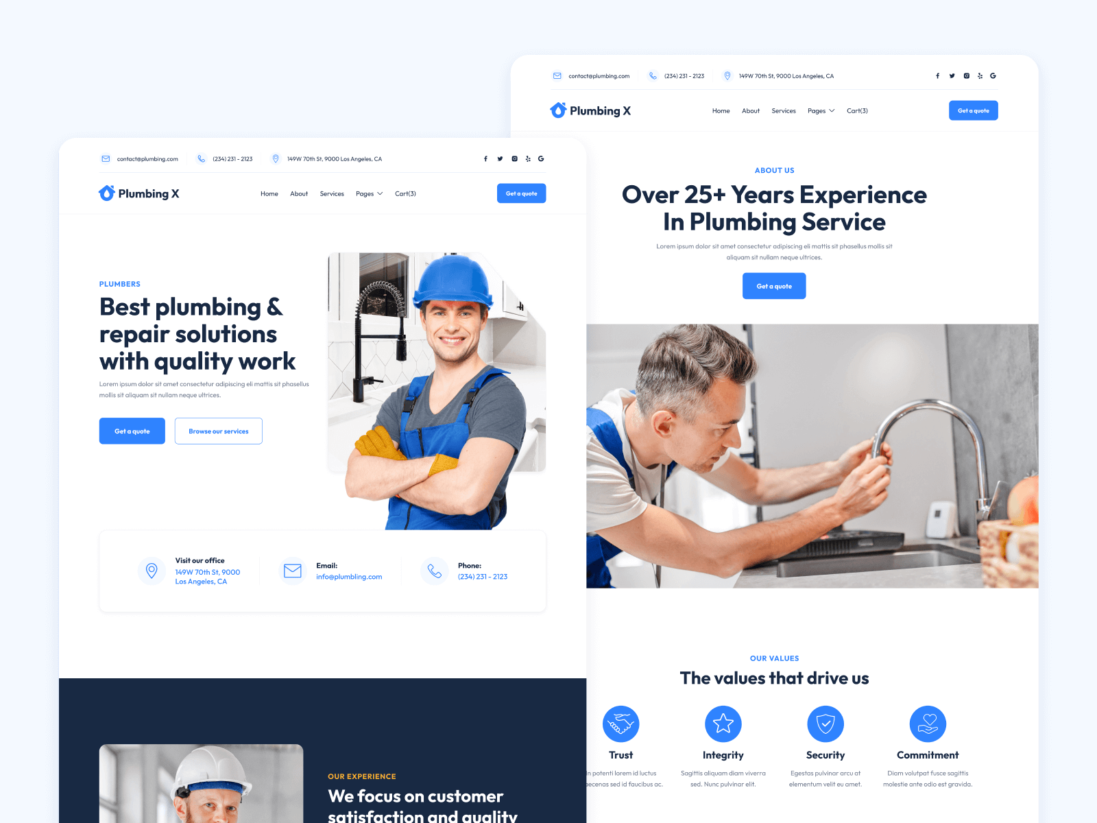 Plumbing Services Webflow Template