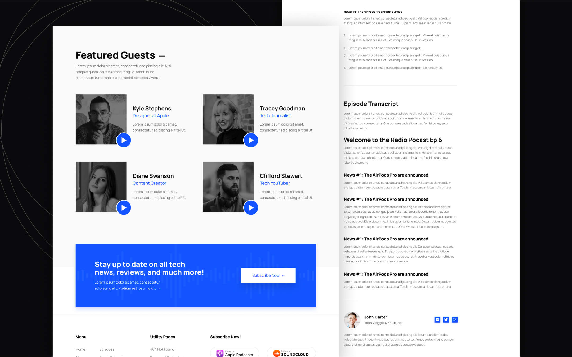 Radio Webflow Template