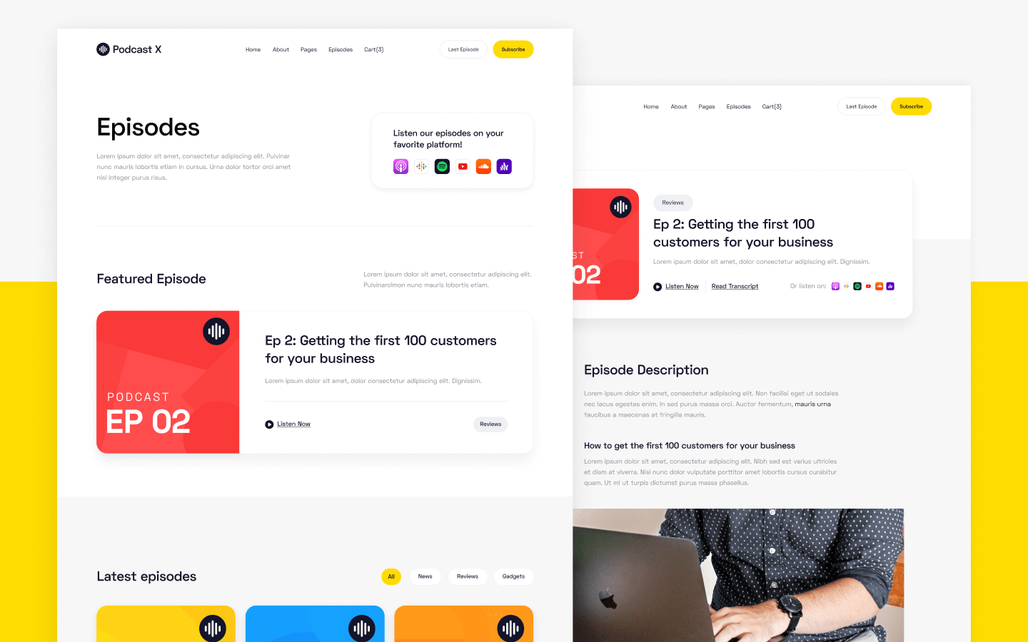 Podcast X Webflow Template