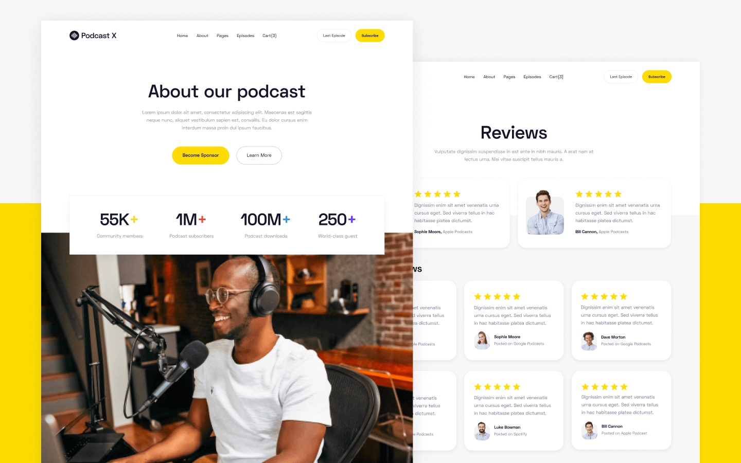 Podcast X Webflow Template