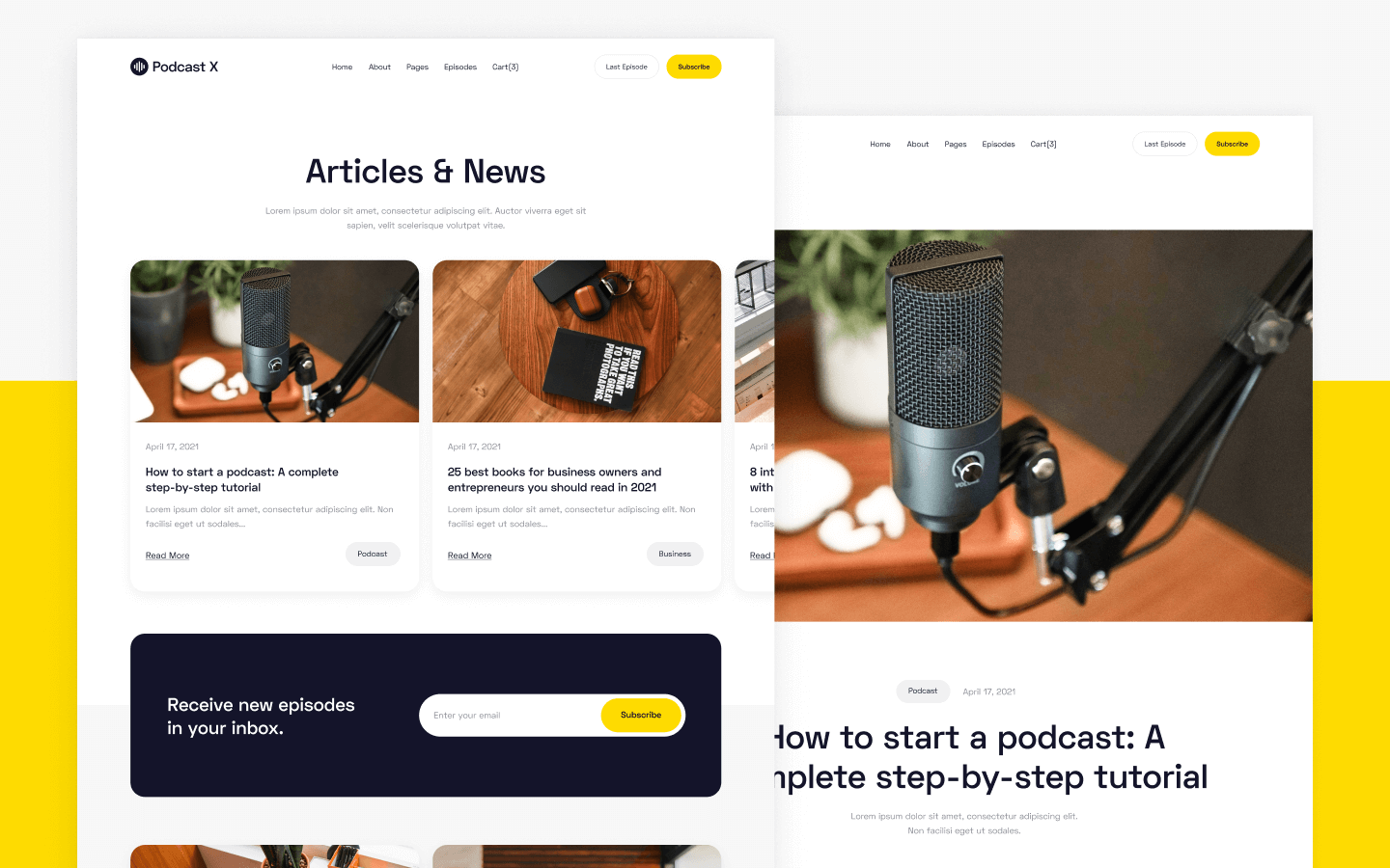 Podcast X Webflow Template