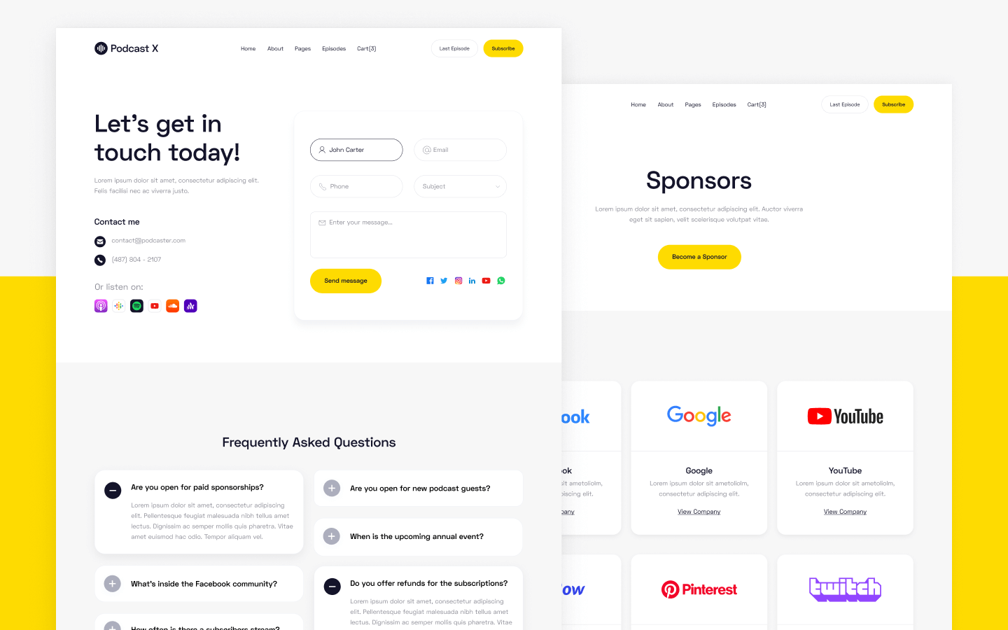 Podcast X Webflow Template