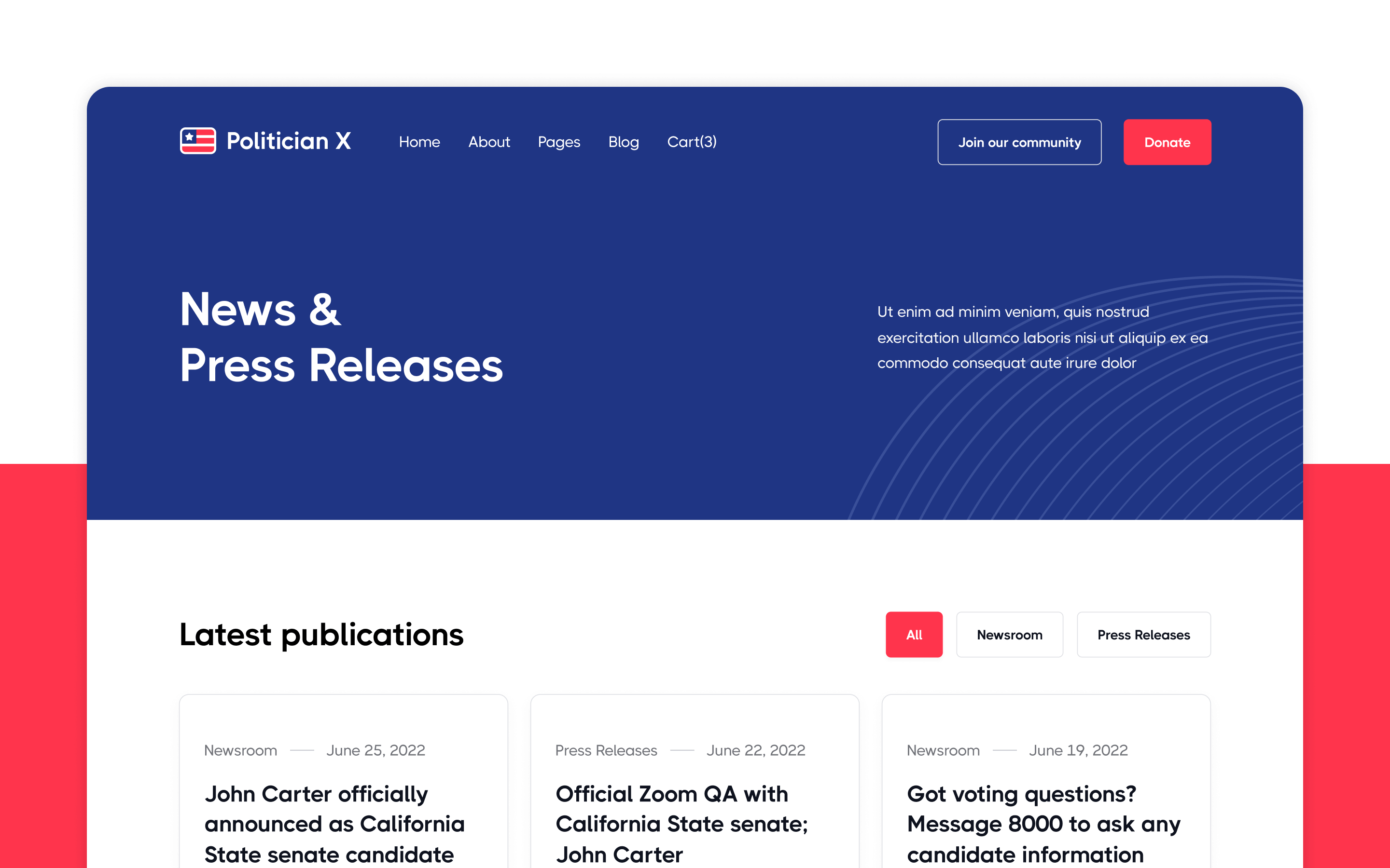 Politician X Webflow Template