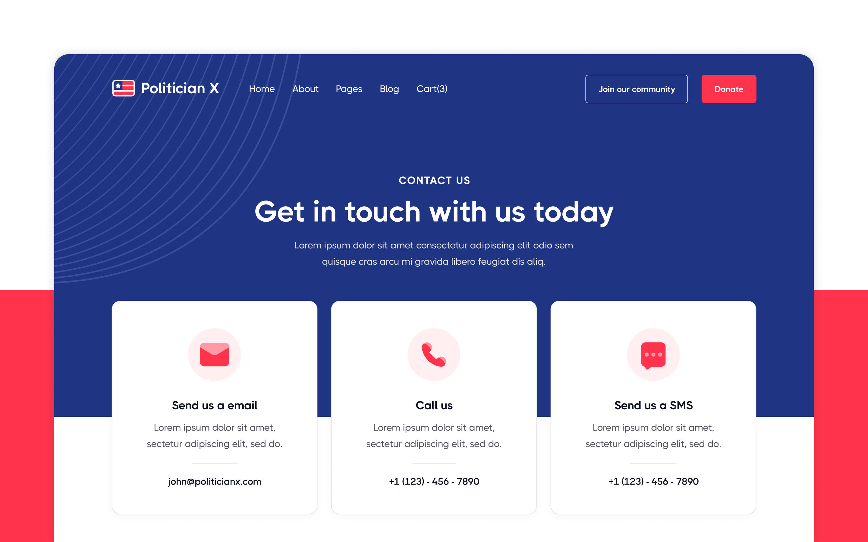 Politician X Webflow Template