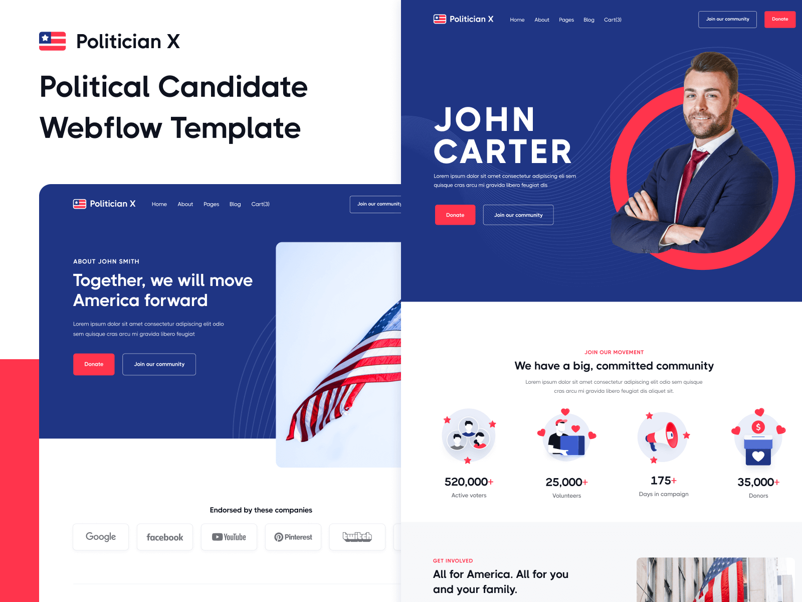 Politician Webflow Template