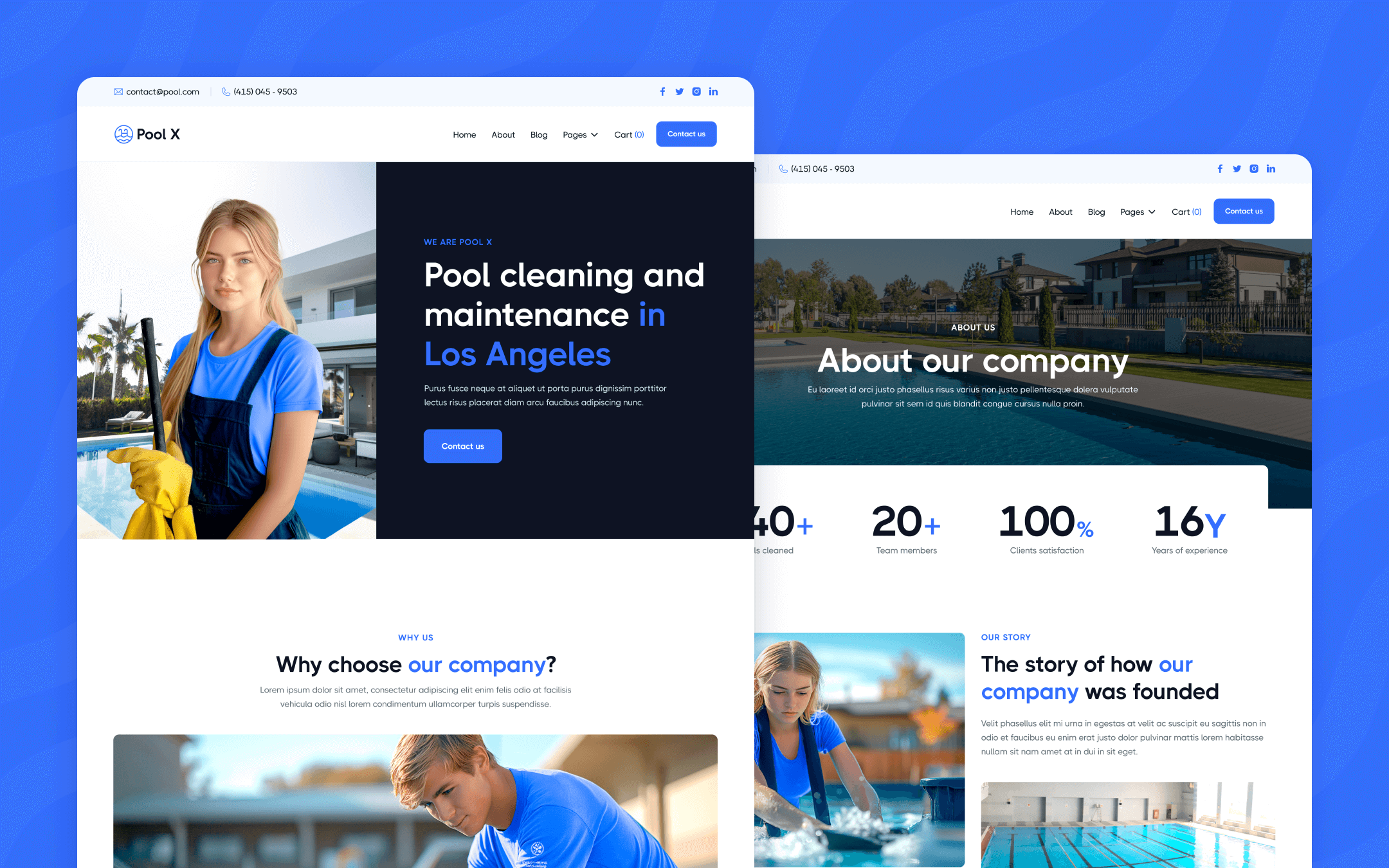 Pools X Webflow Template