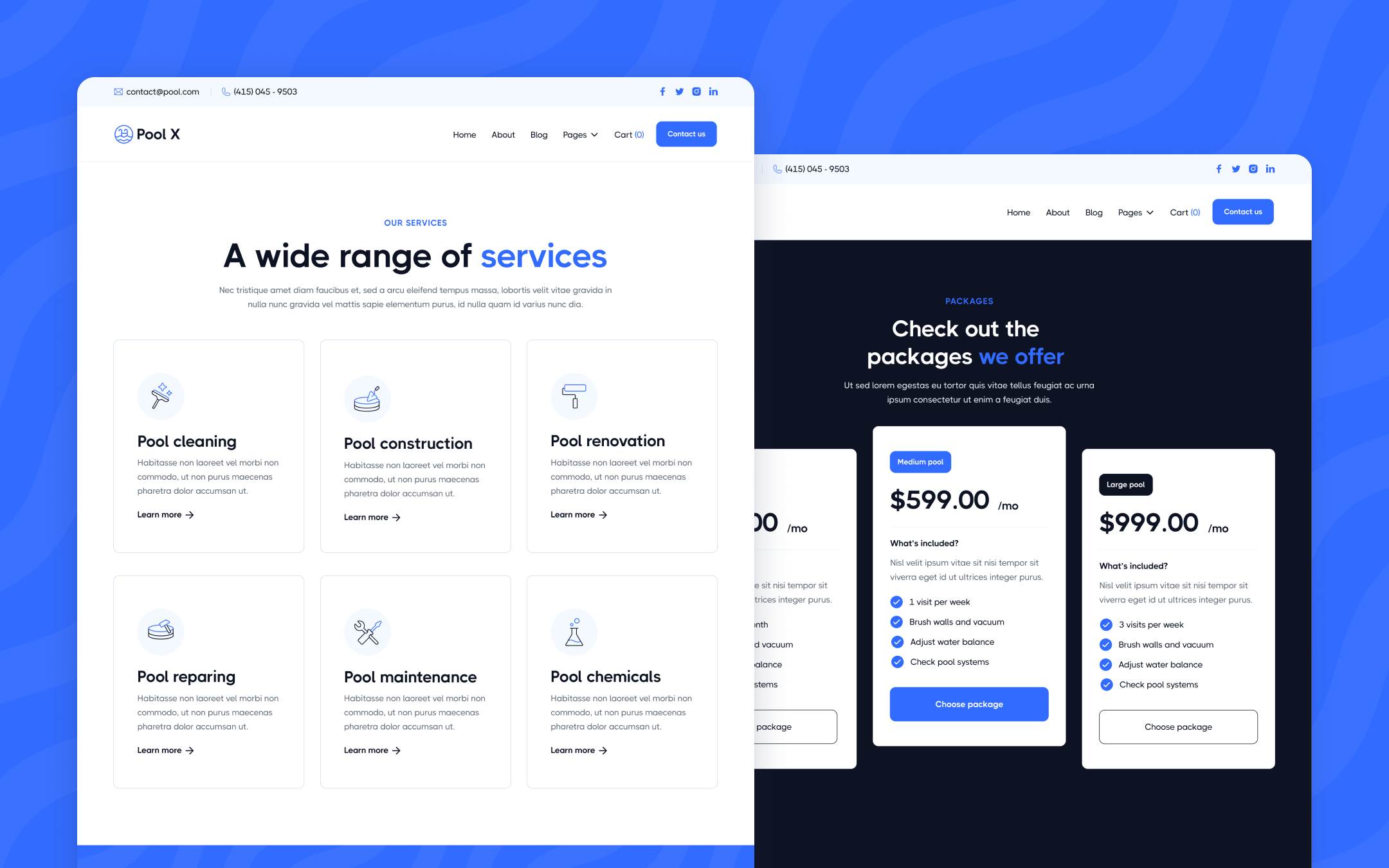 Pools X Webflow Template