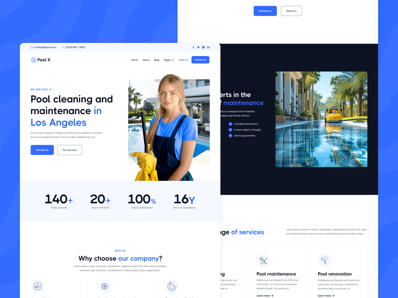 Pool Services Webflow Template