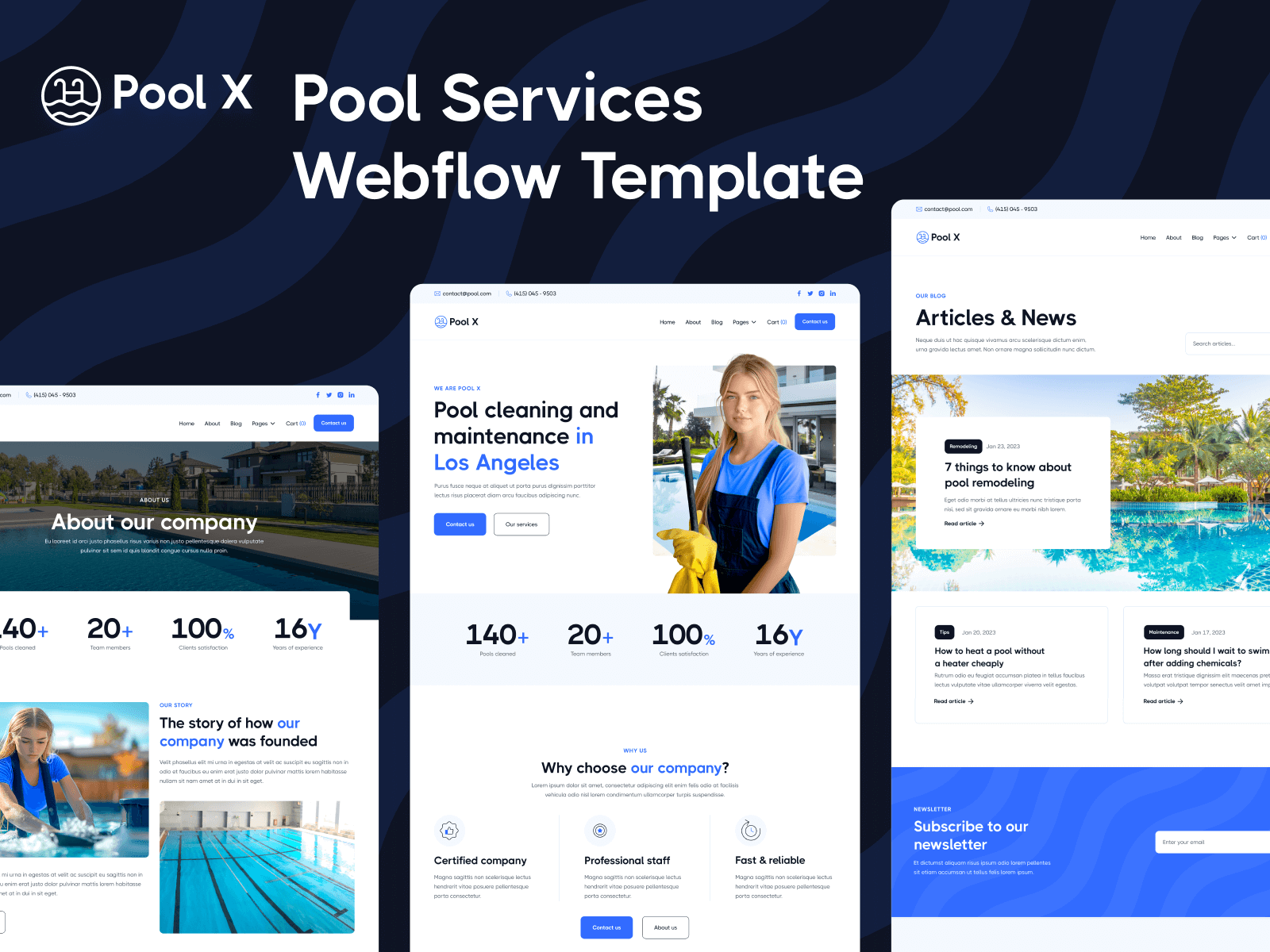 Pool Services Webflow Template