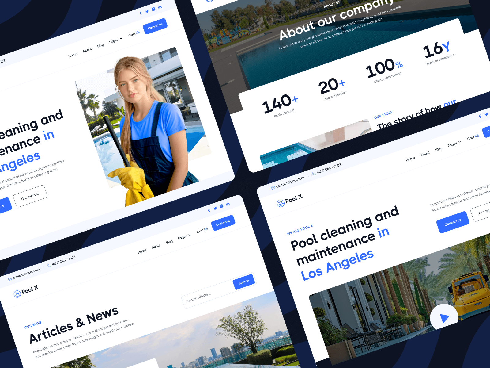 Pool Services Webflow Theme