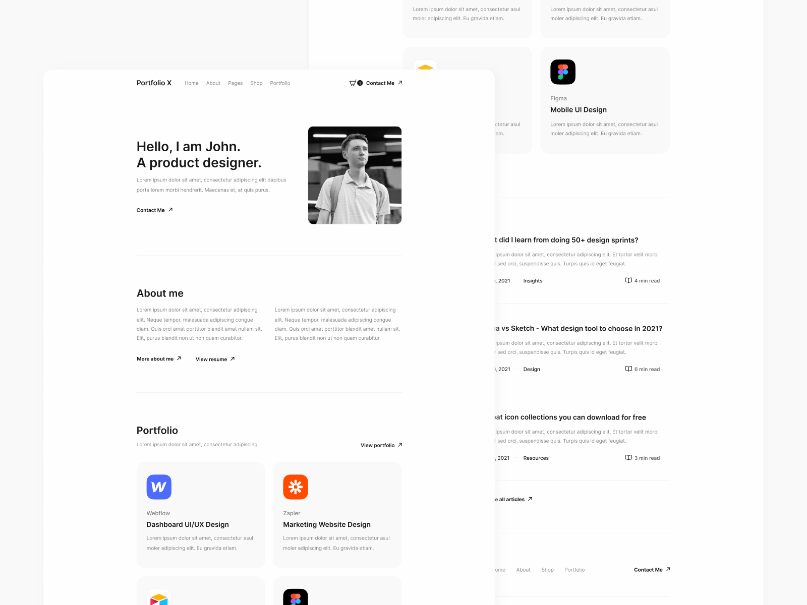 Minimal Portfolio Webflow Template