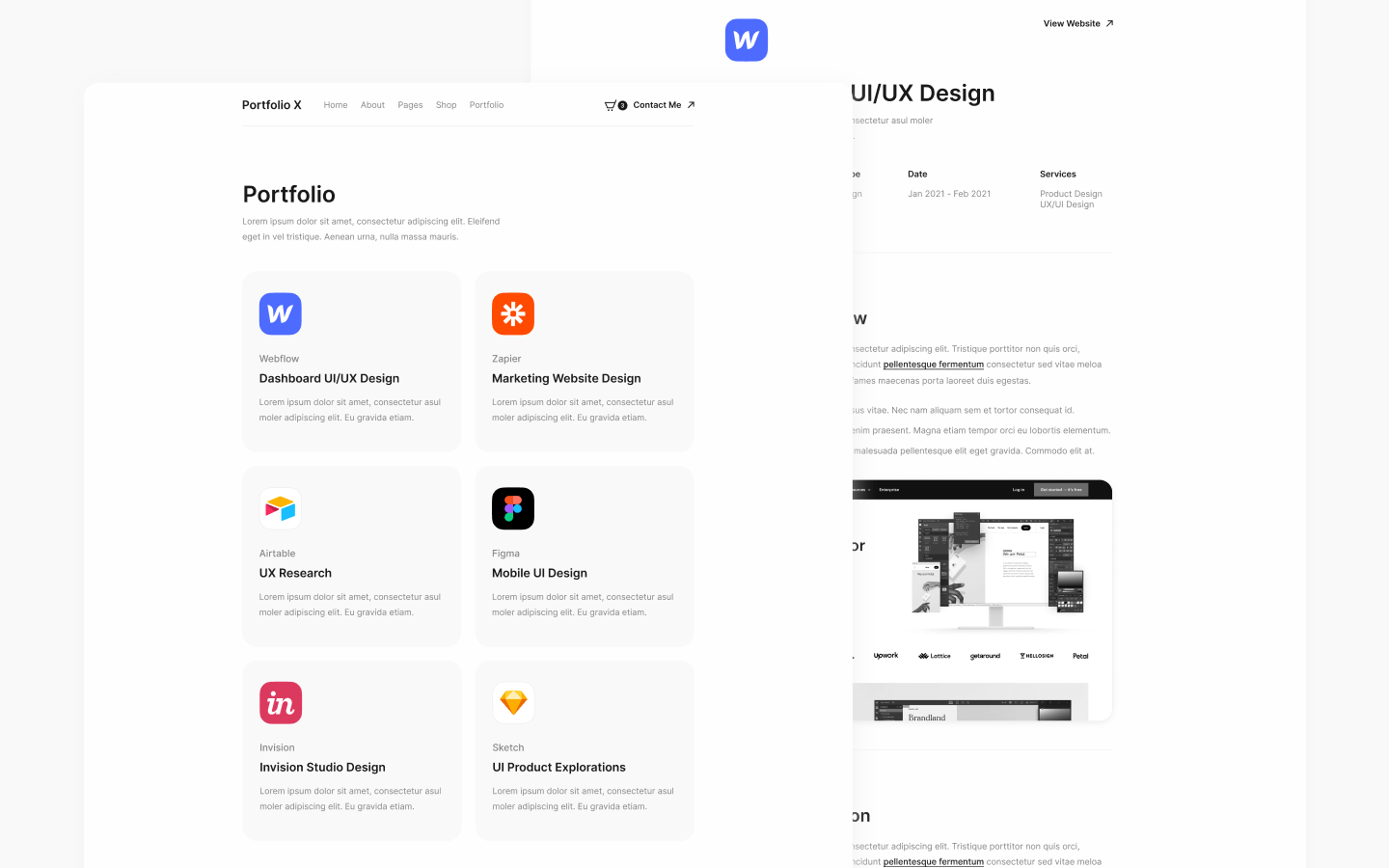 Portfolio Z Webflow Template