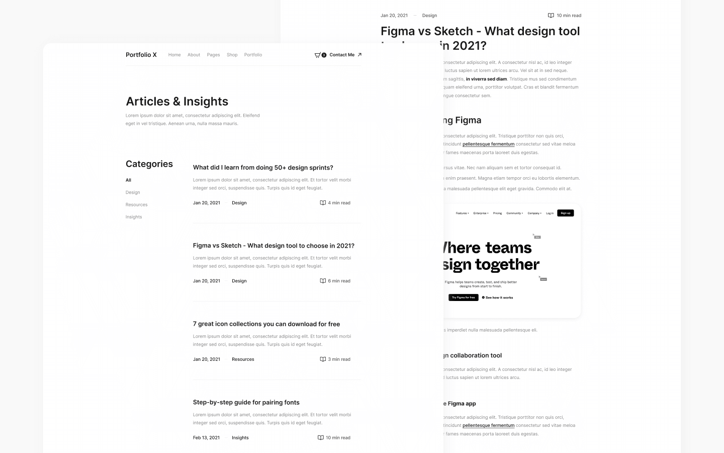 Portfolio Z Webflow Template