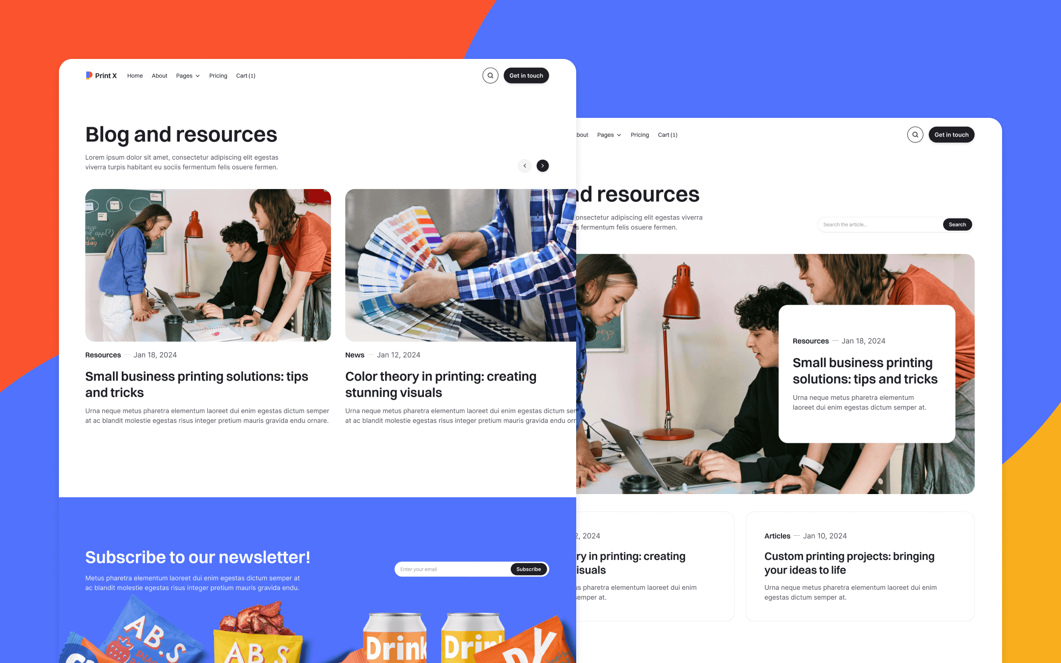 Print X Webflow Template