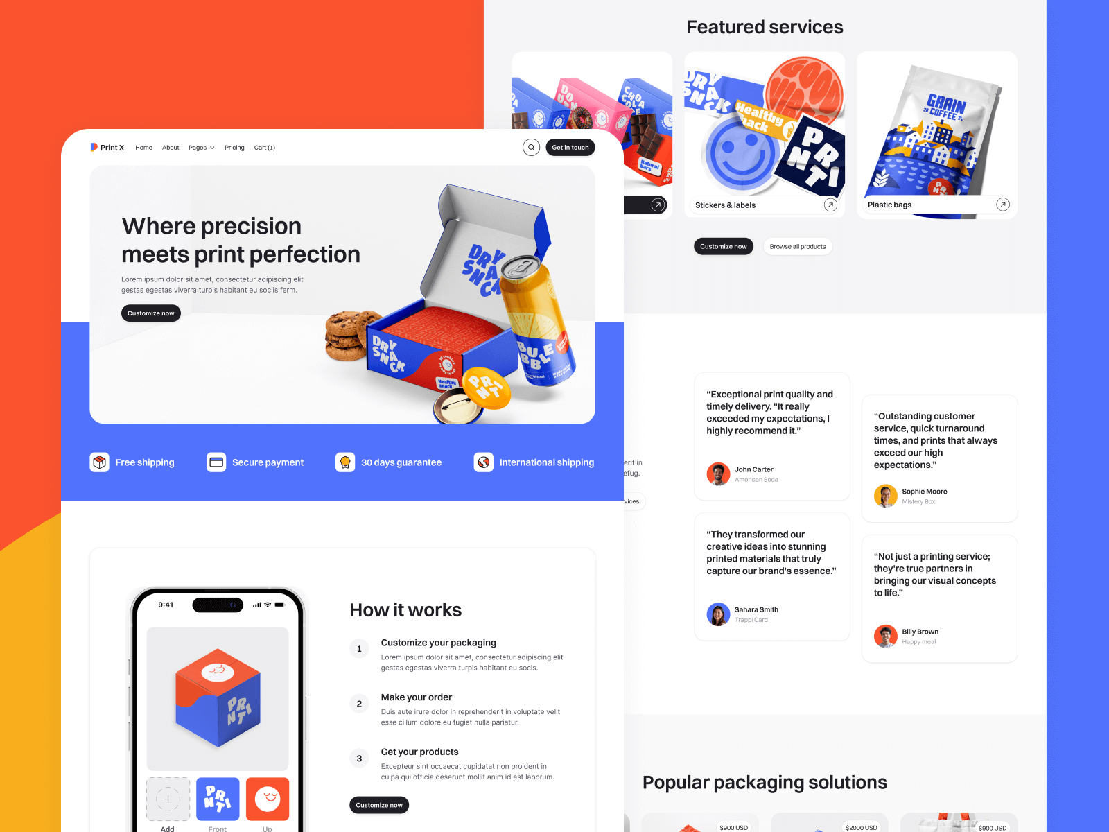 Brand Printing Services Webflow Template