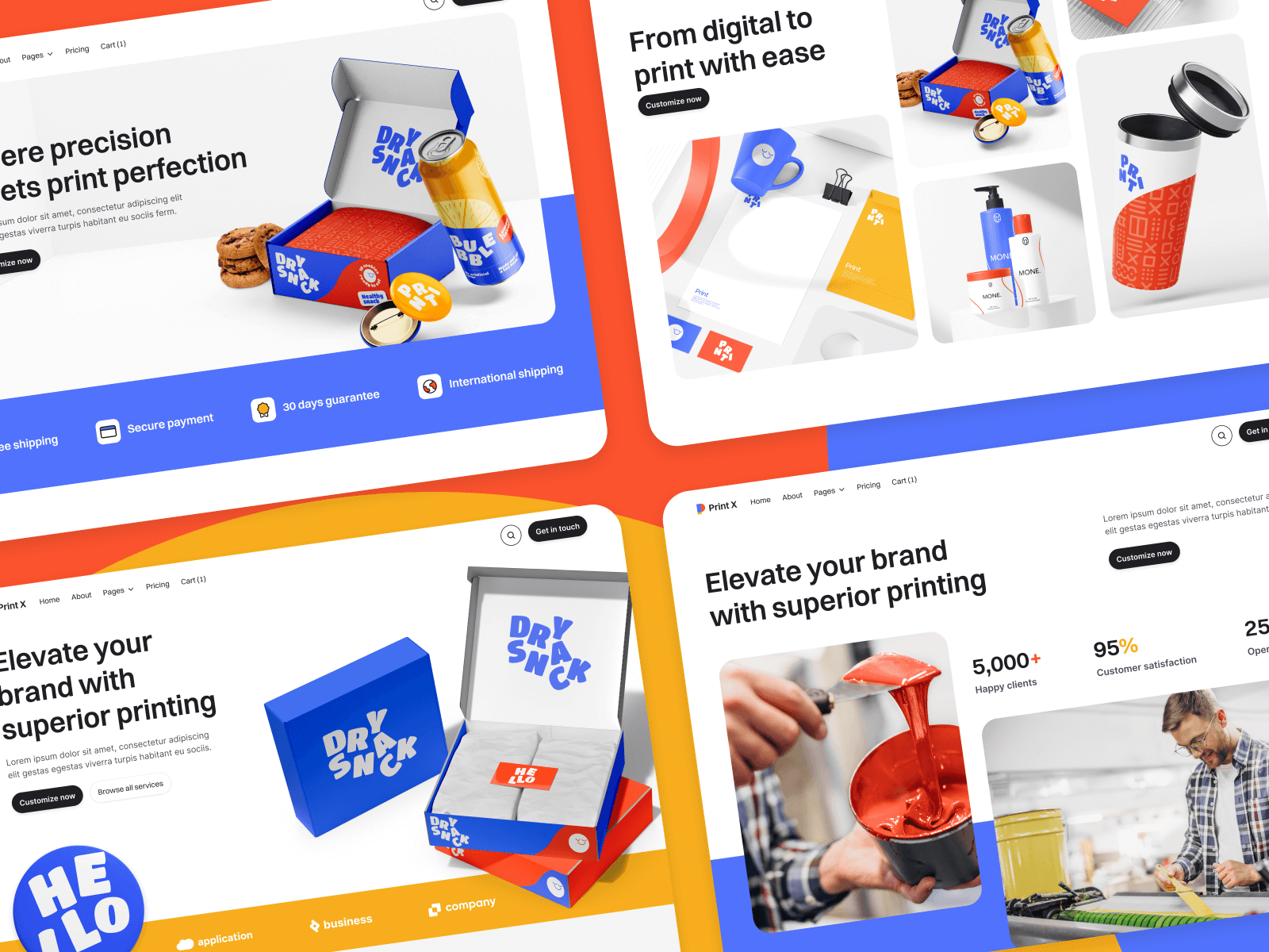 Collateral Printing Webflow Template
