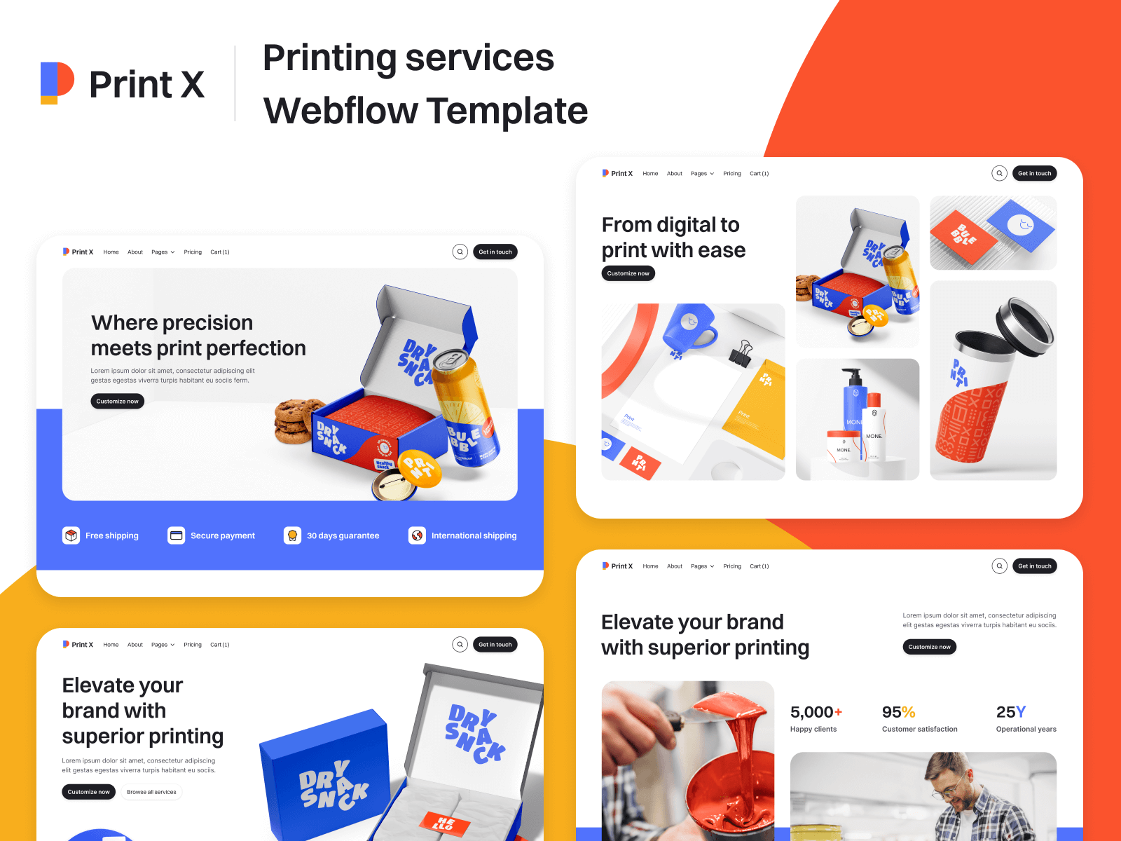Printing Services Webflow Template