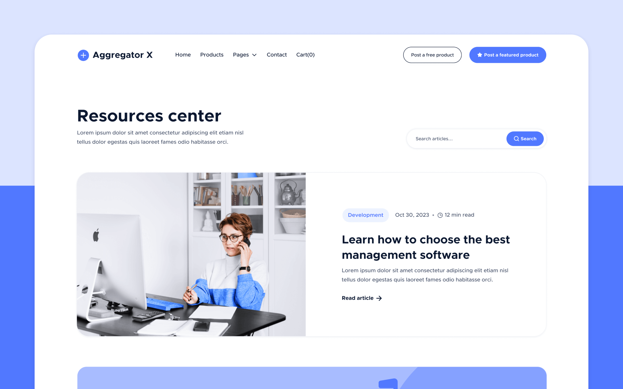 Aggregator X Webflow Template
