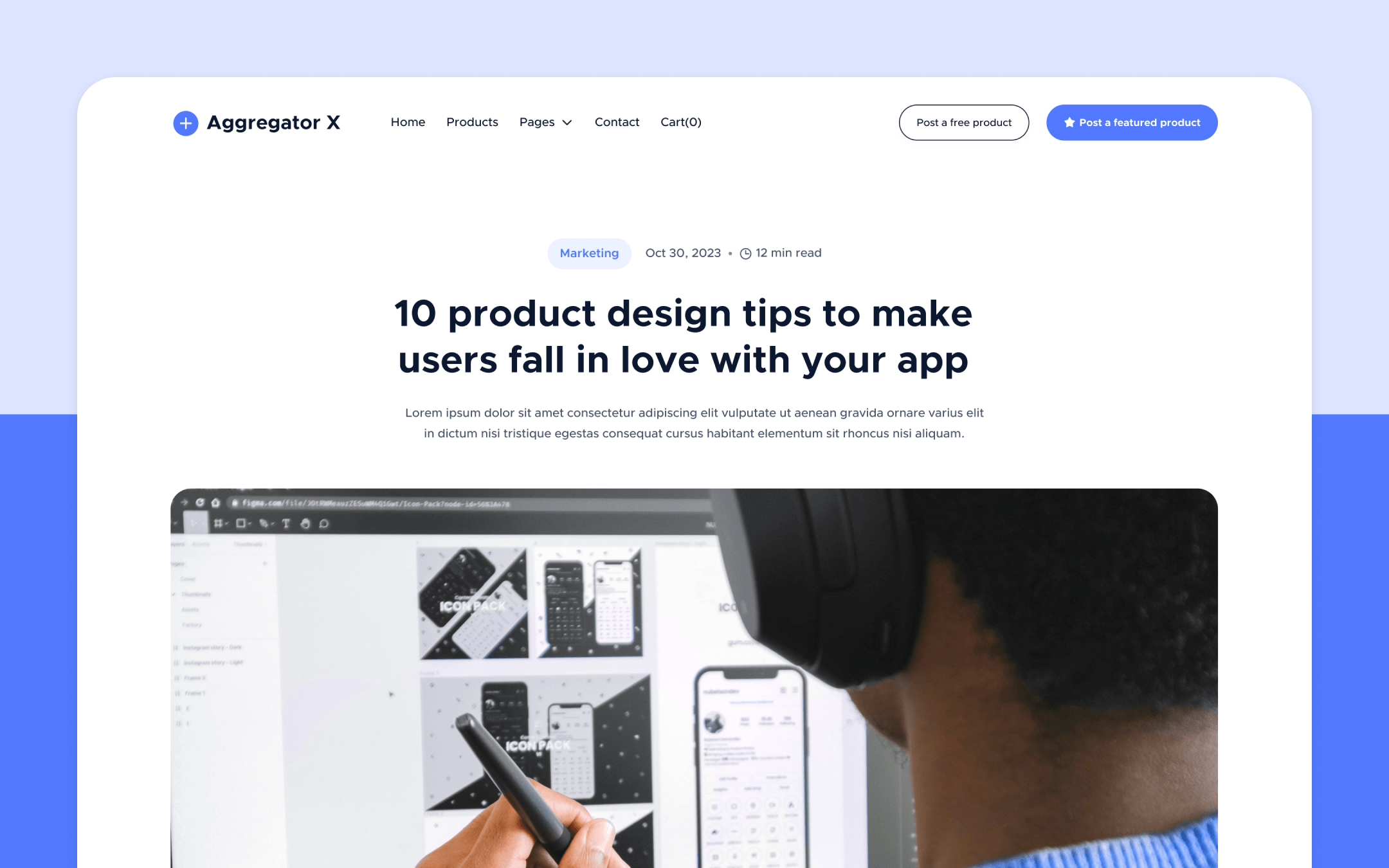 Aggregator X Webflow Template