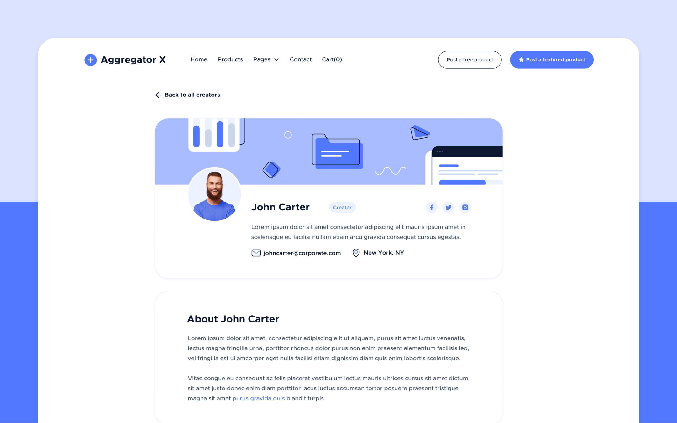Aggregator X Webflow Template