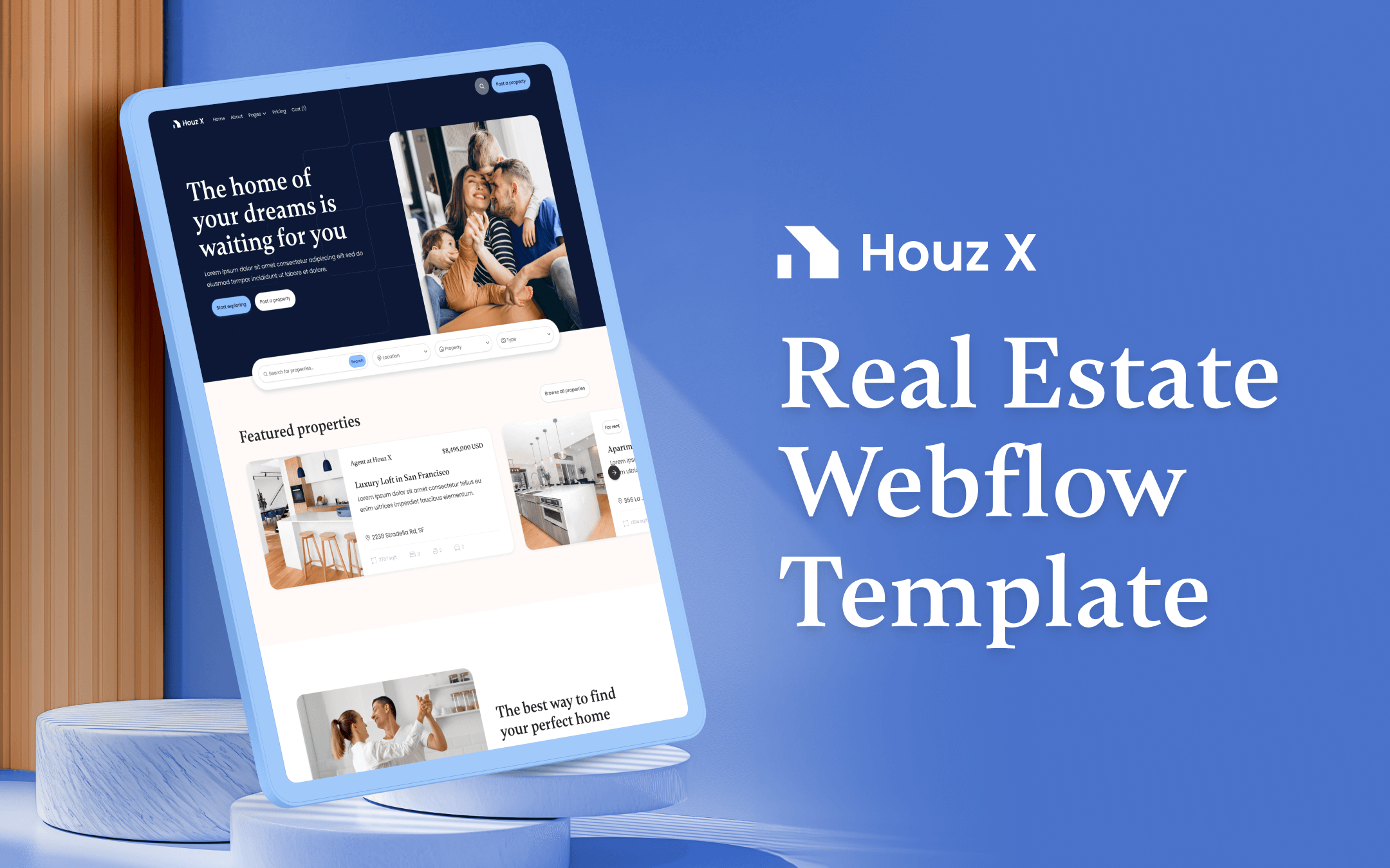 Real Estate Agent Webflow Template