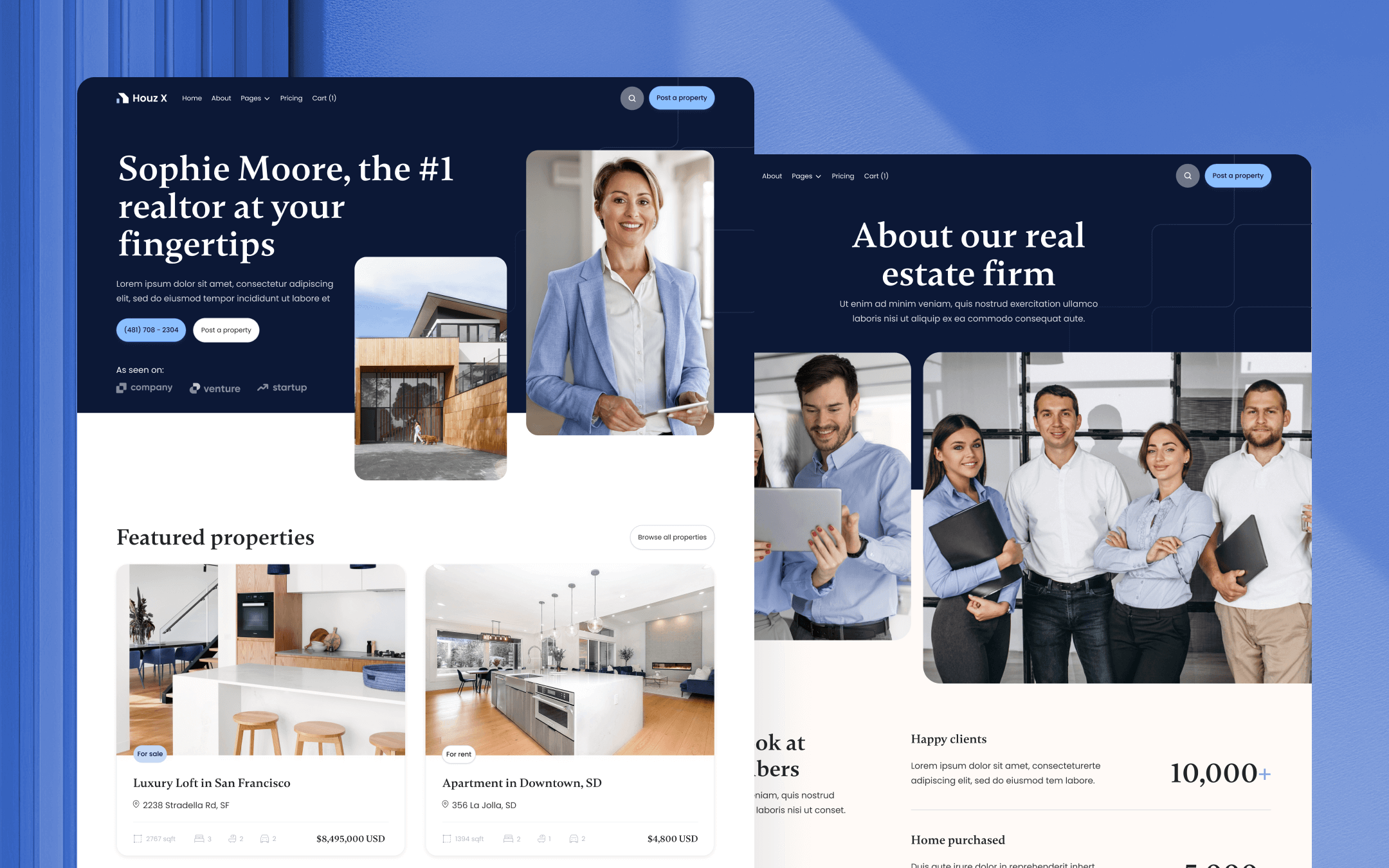 Houz X Webflow Template