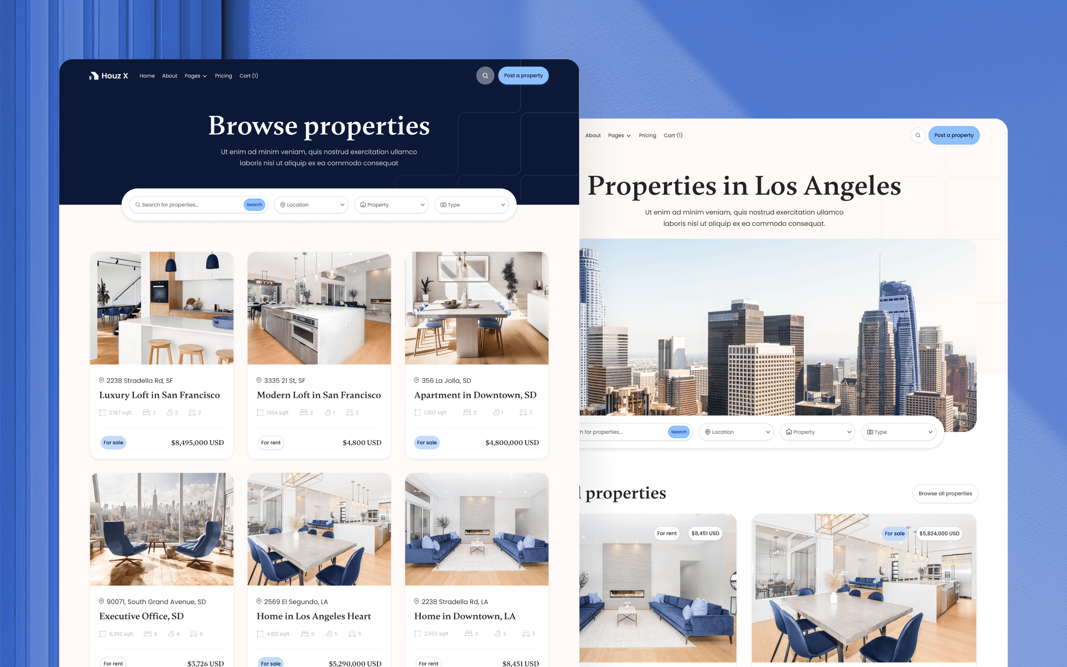 Houz X Webflow Template
