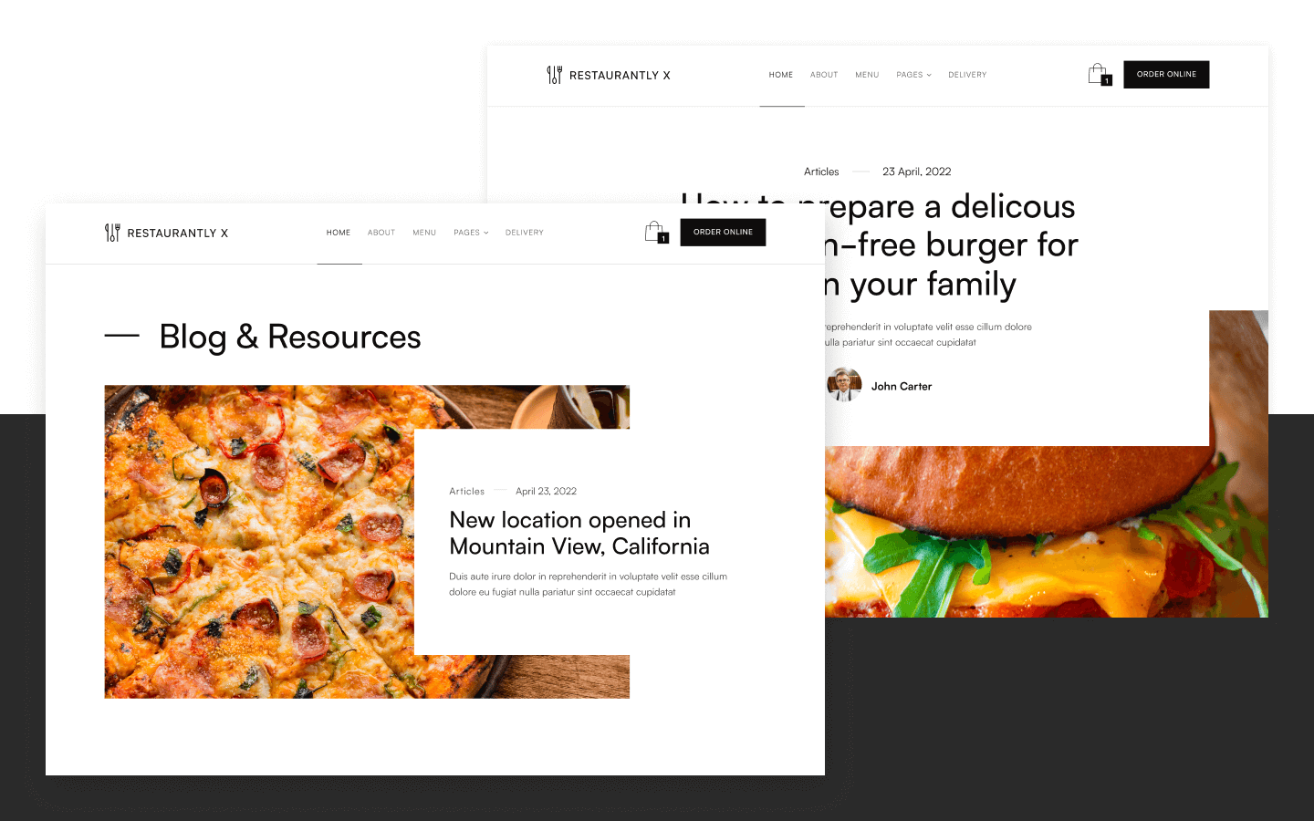 Restaurantly X Webflow Template