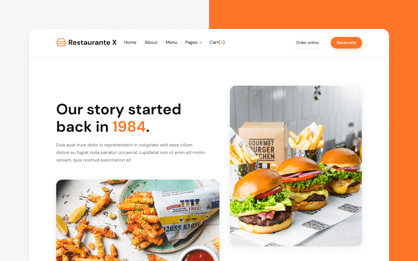 Online Restaurant Webflow Template