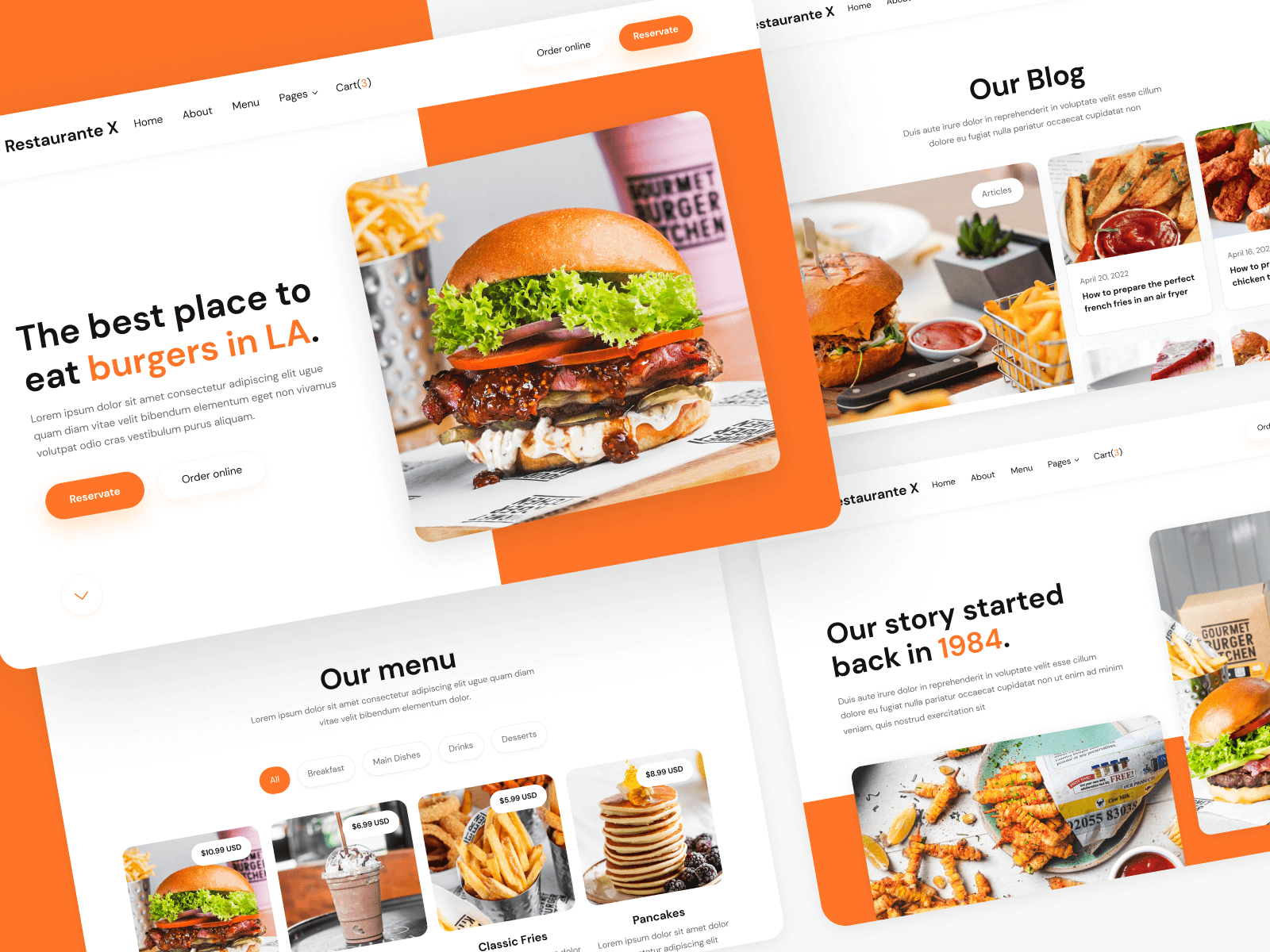 Restaurant Food Delivery Webflow Template