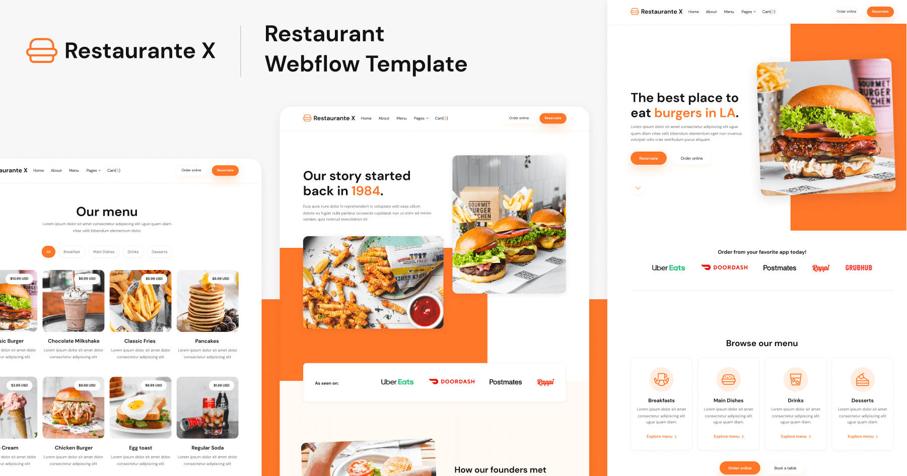 Restaurant Webflow Template
