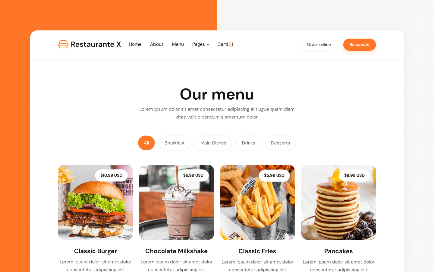 Restaurant Webflow Theme