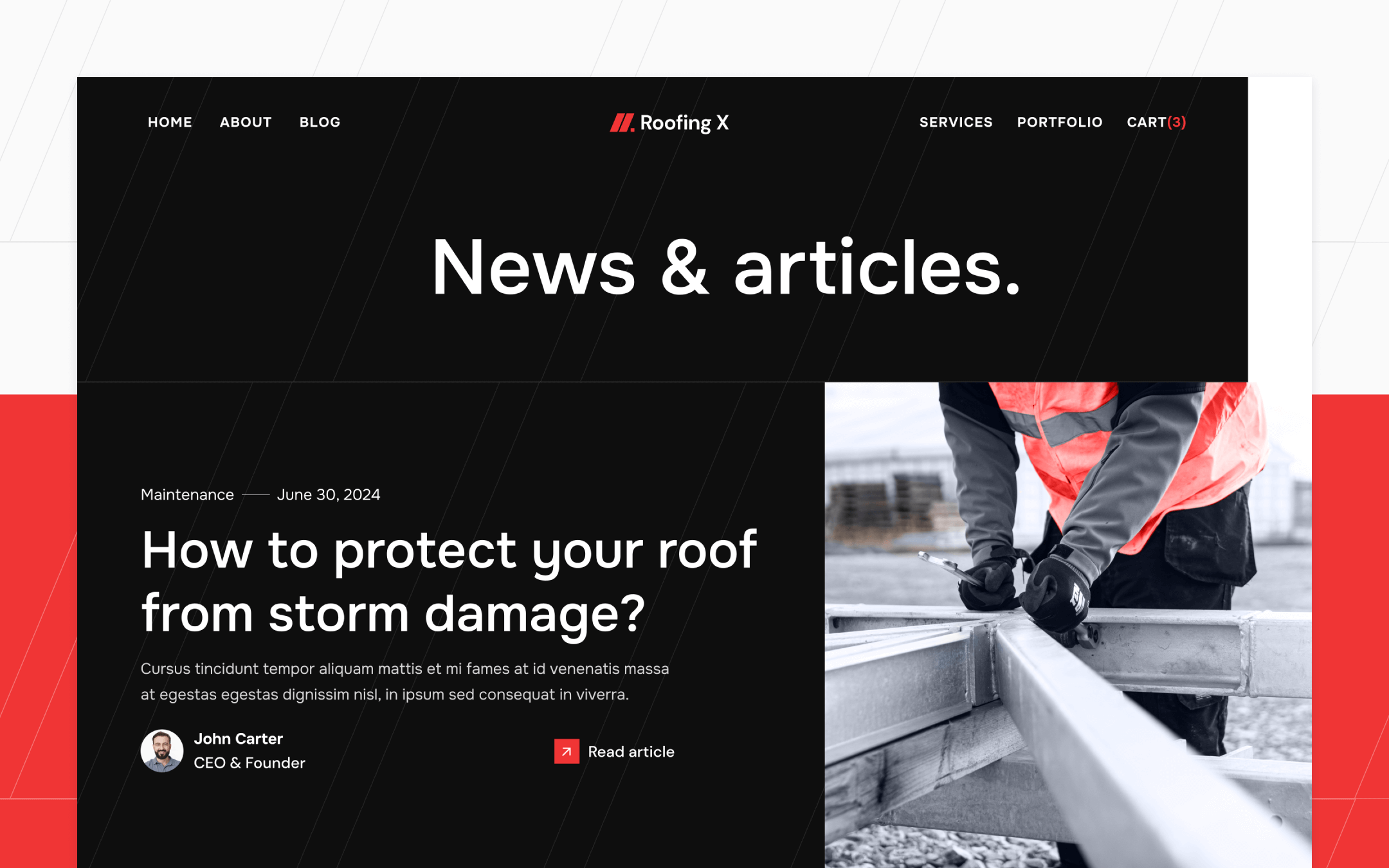 Roofing X Webflow Template