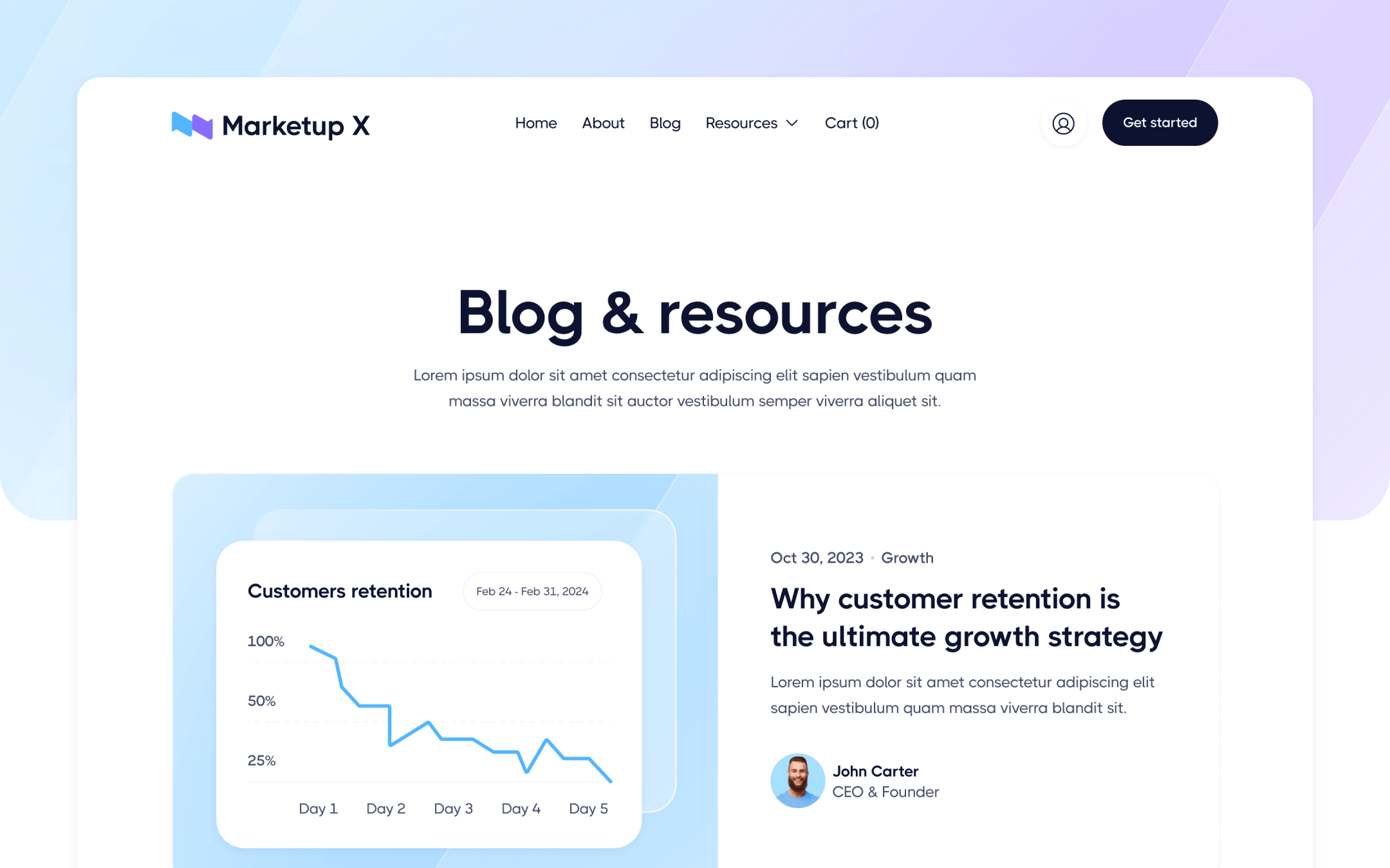 Marketup X Webflow Template