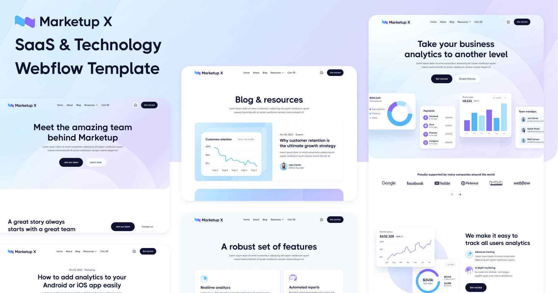 SaaS and Technology Webflow Template