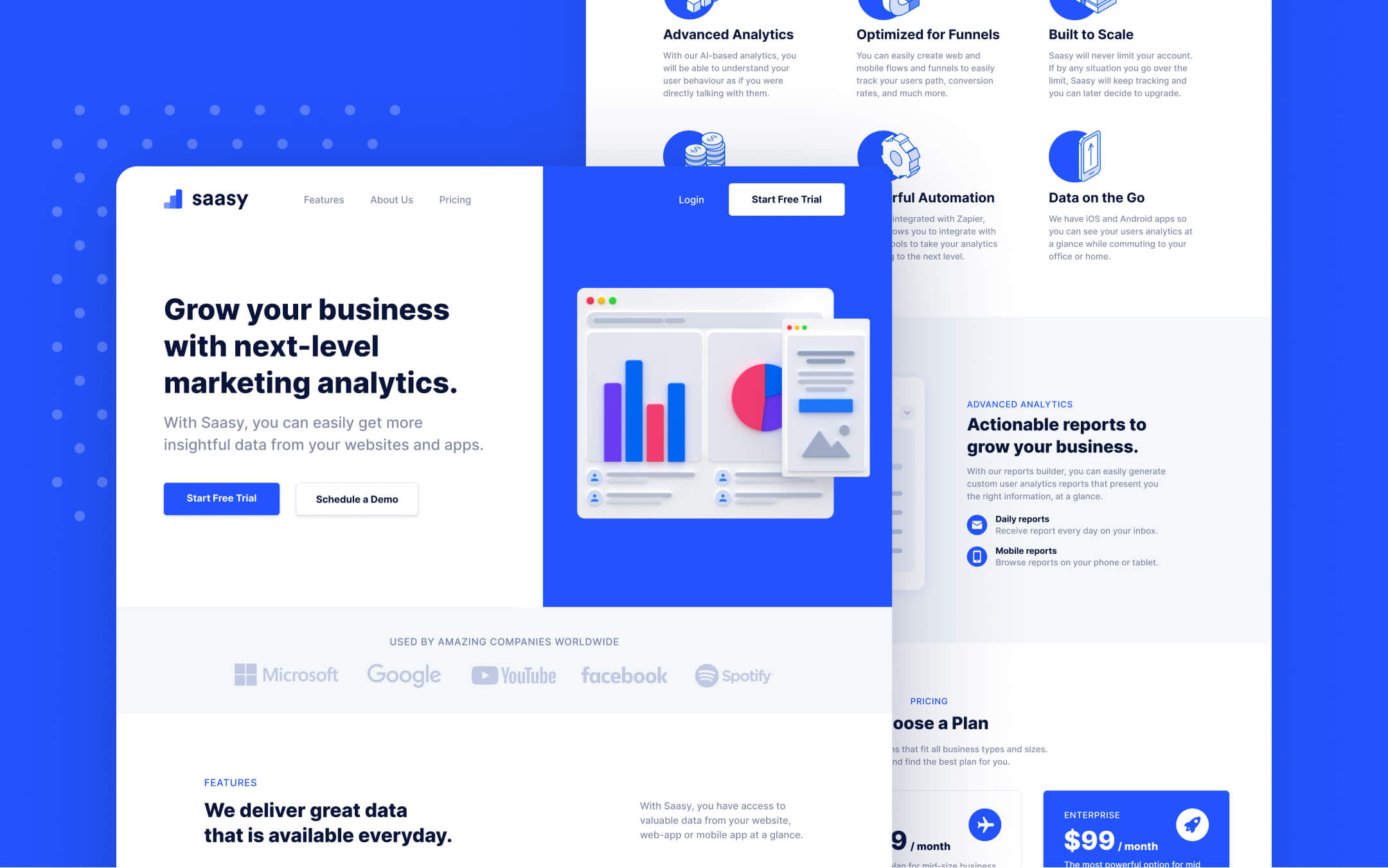 SaaS & Tech Startup Webflow Template