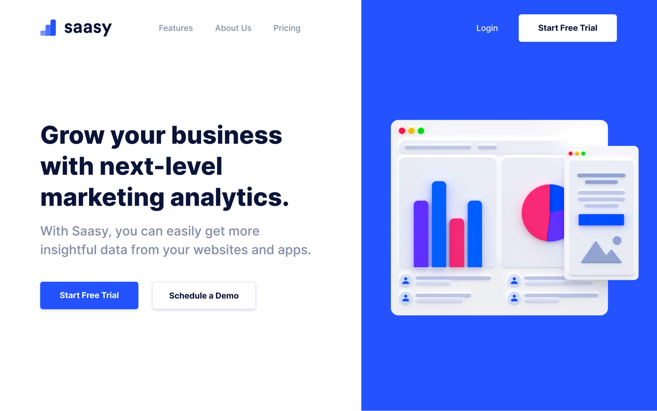 Saasy Webflow Template