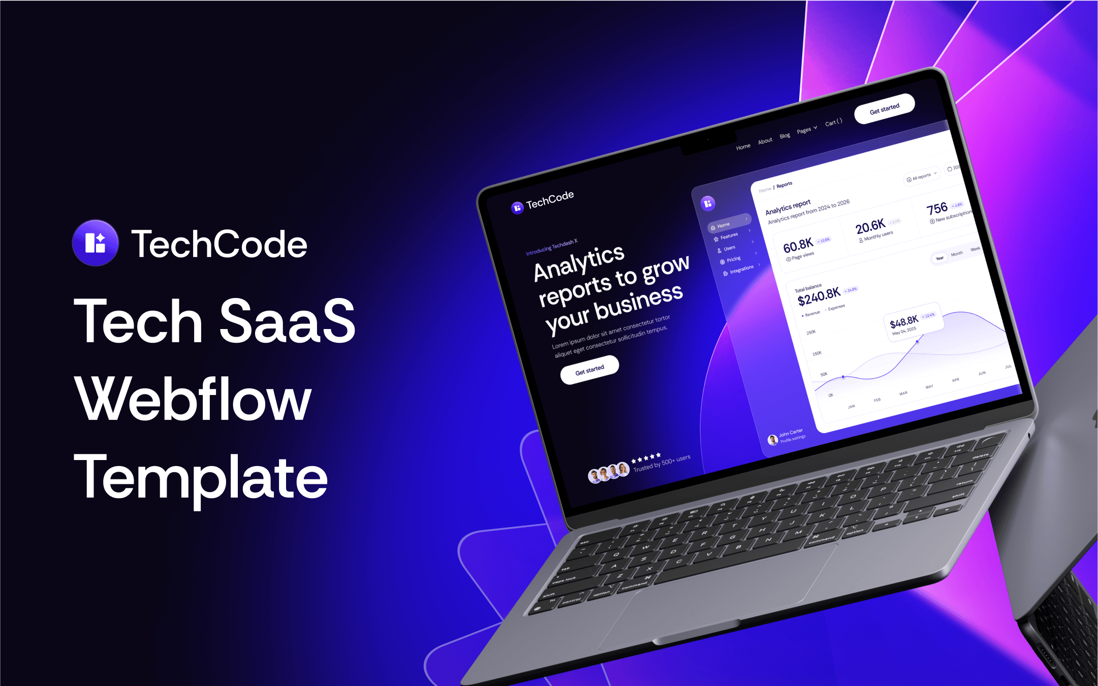 Tech SaaS Webflow Template
