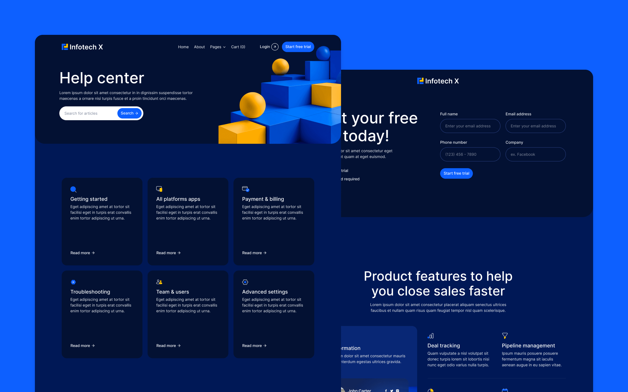 Infotech X Webflow Template