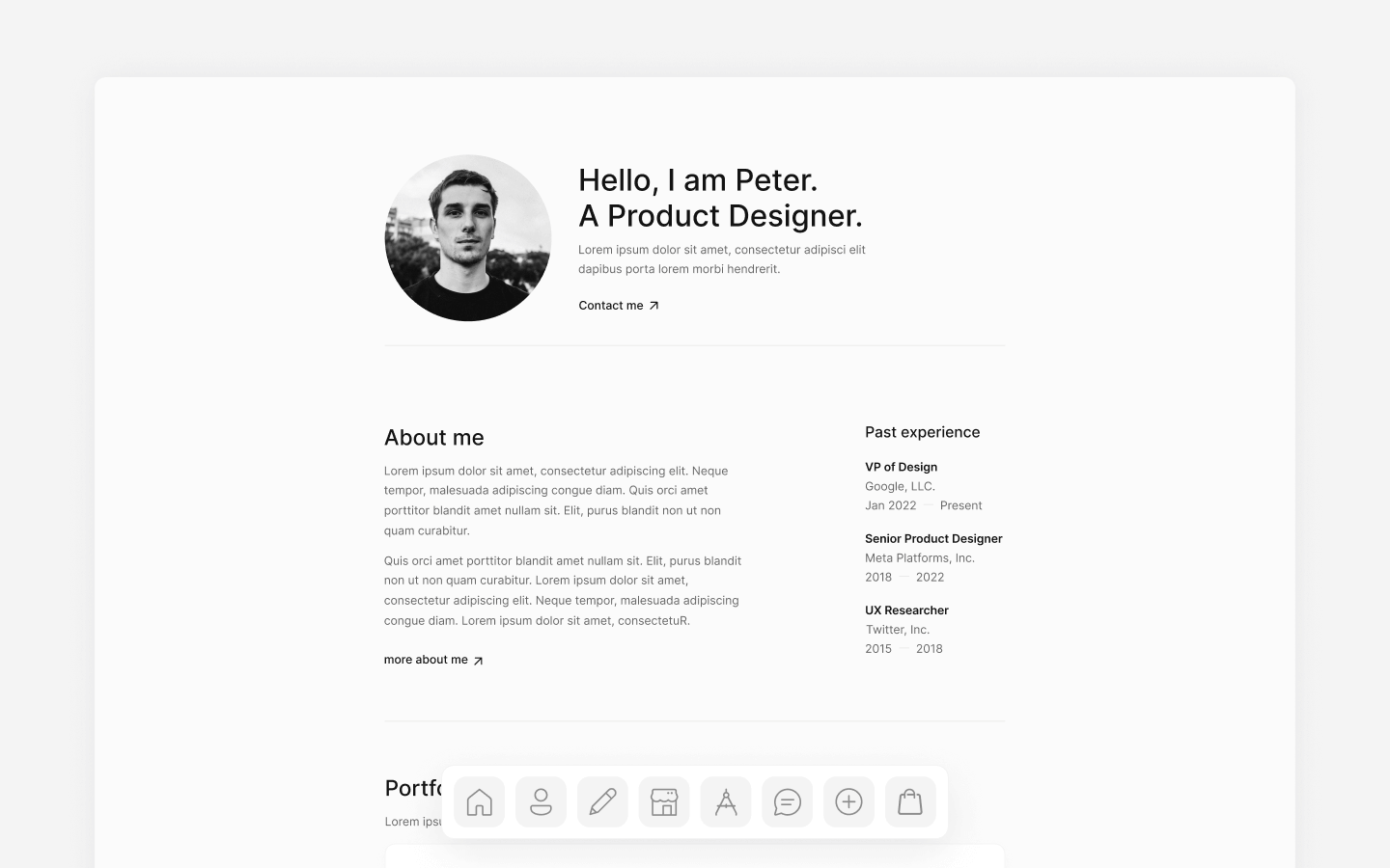 Simple Portfolio Webflow Template
