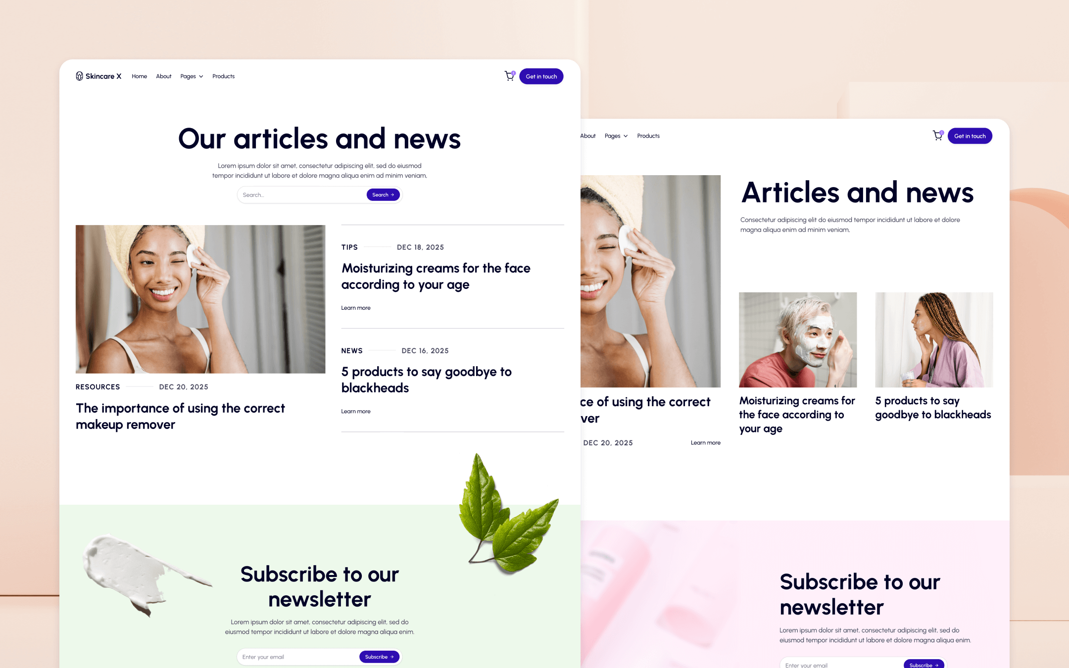 Skincare X Webflow Template