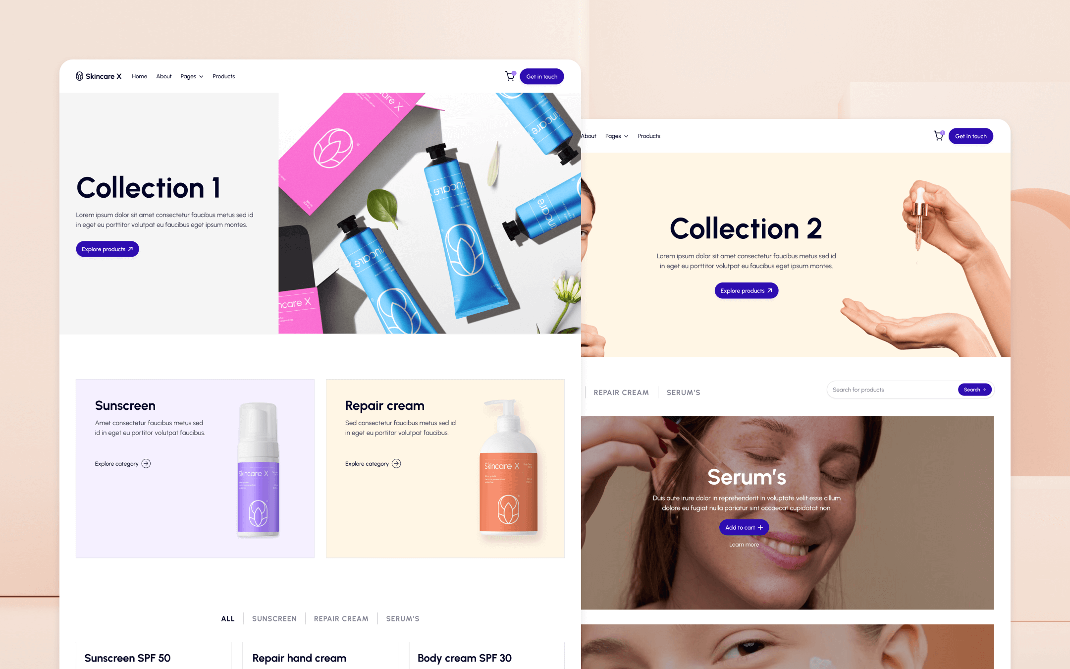Skincare X Webflow Template
